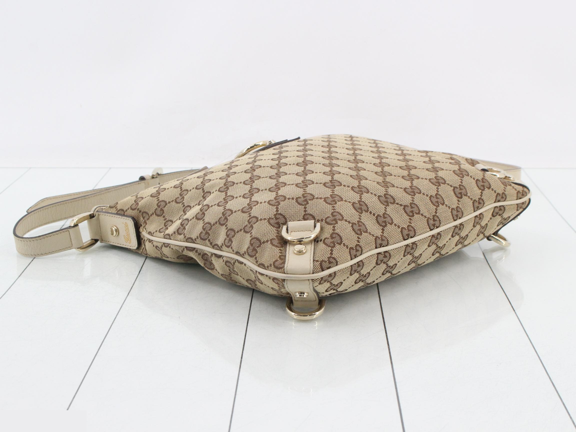Abbey GG Canvas Leather Shoulder Bag — view 5