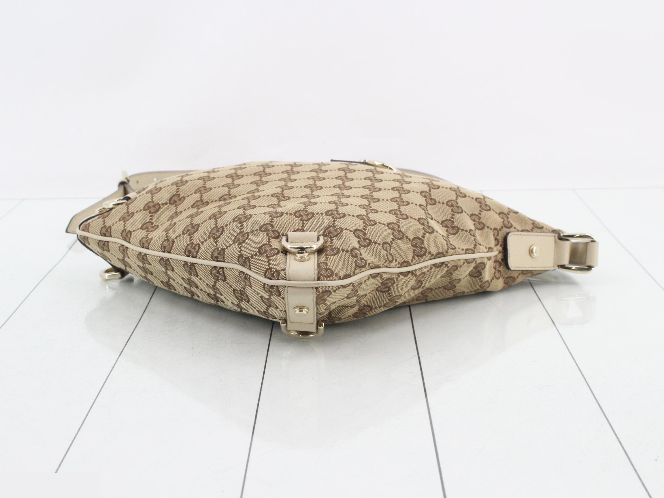 Abbey GG Canvas Leather Shoulder Bag — view 6