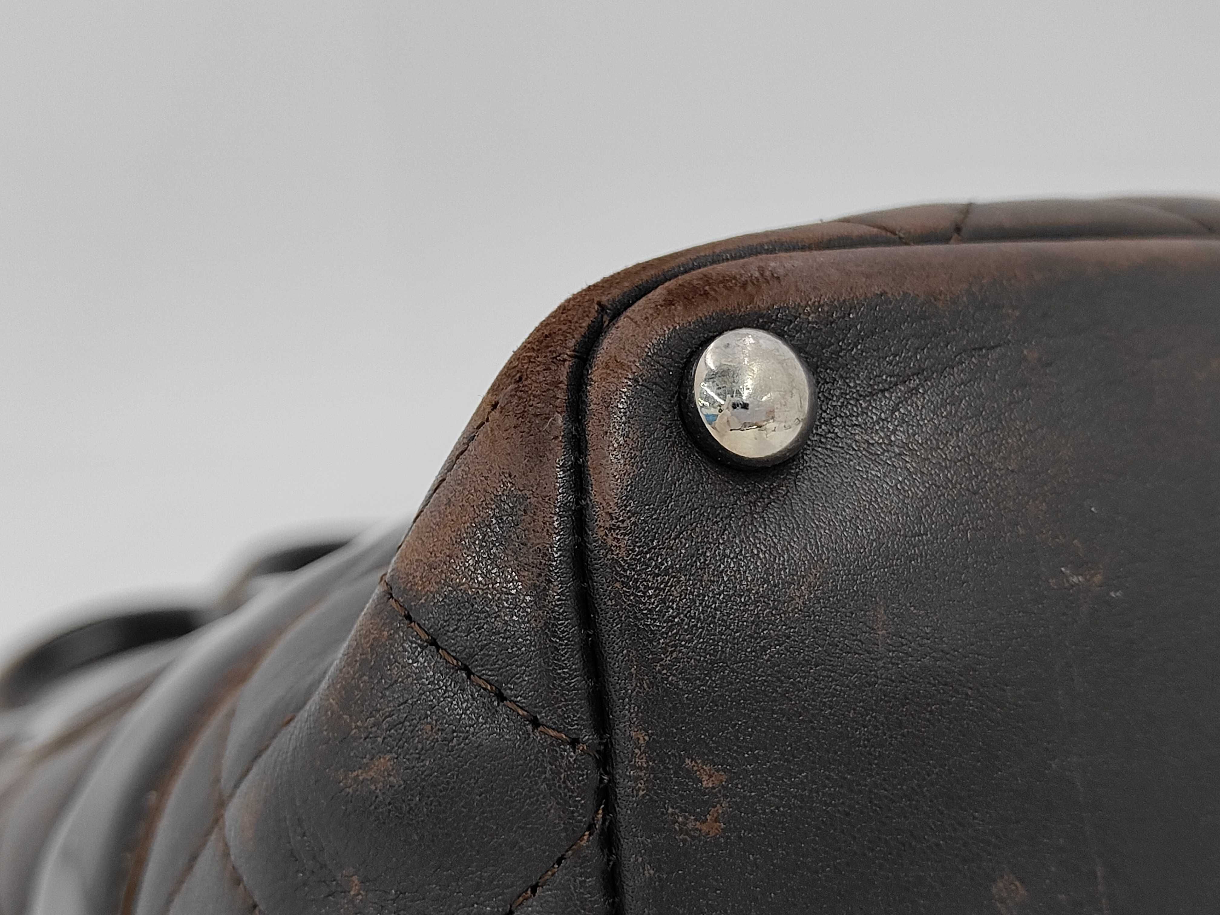 Cambon Line Lambskin Handbag, Brown, Silver Hardware, 10089495 (Serial Number in the 10s) — view 7