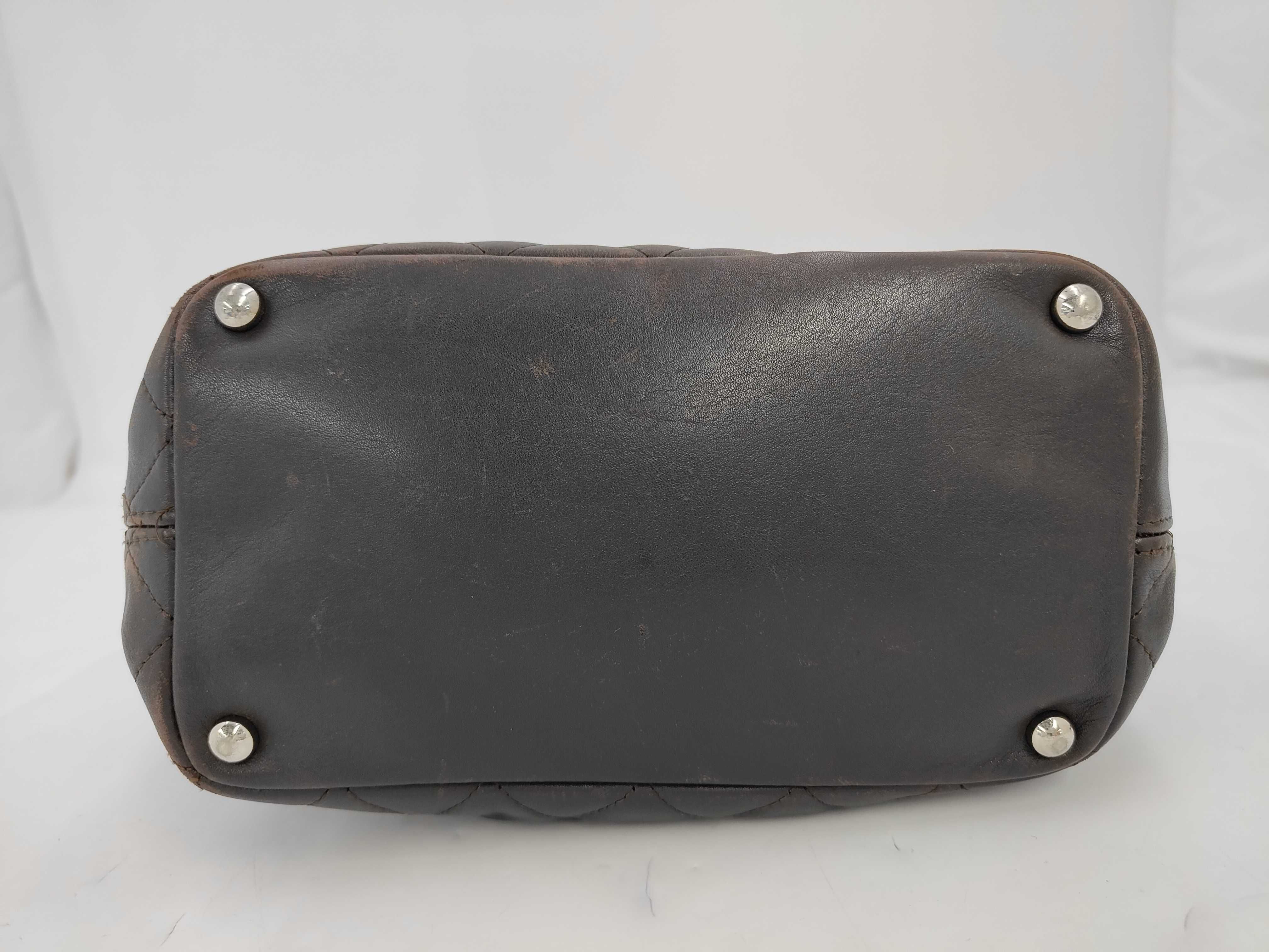 Cambon Line Lambskin Handbag, Brown, Silver Hardware, 10089495 (Serial Number in the 10s) — view 8