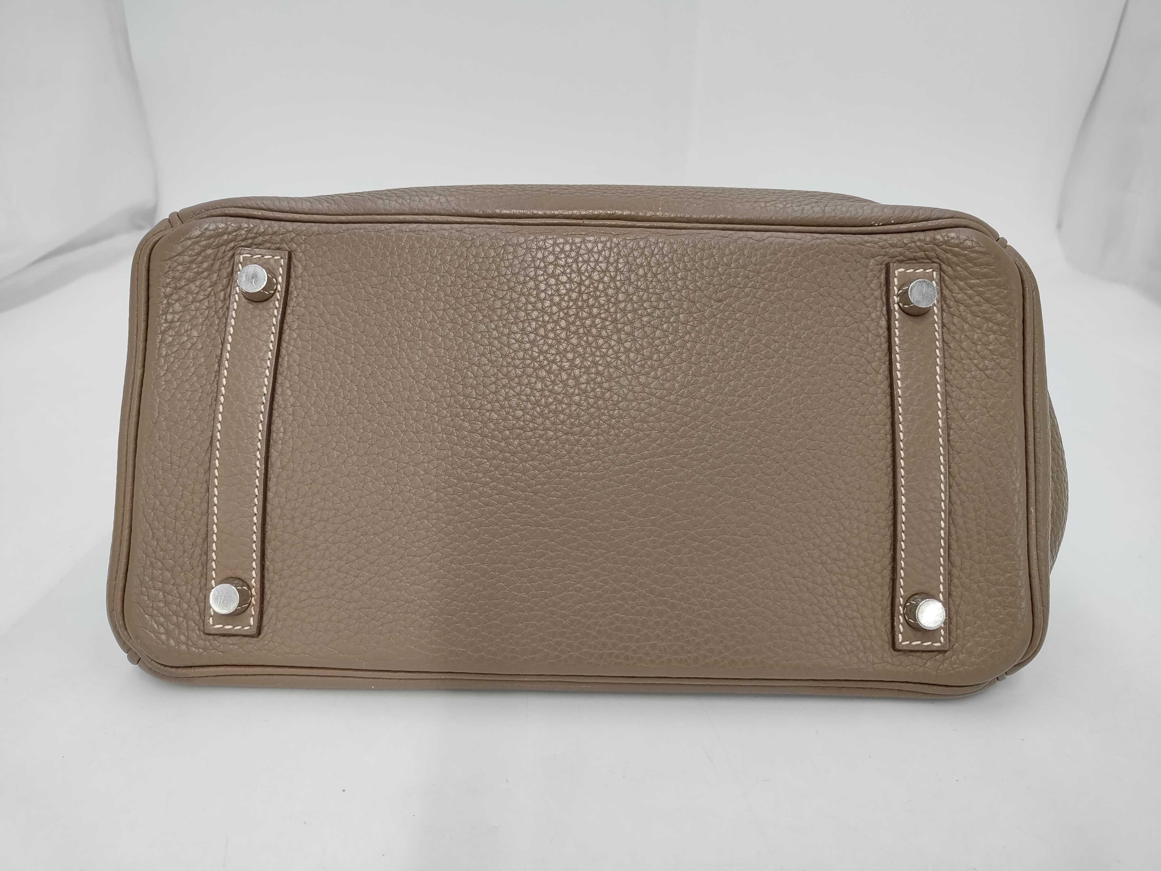 Birkin 30 Togo Etoupe Silver Hardware R Stamp Handbag — view 4