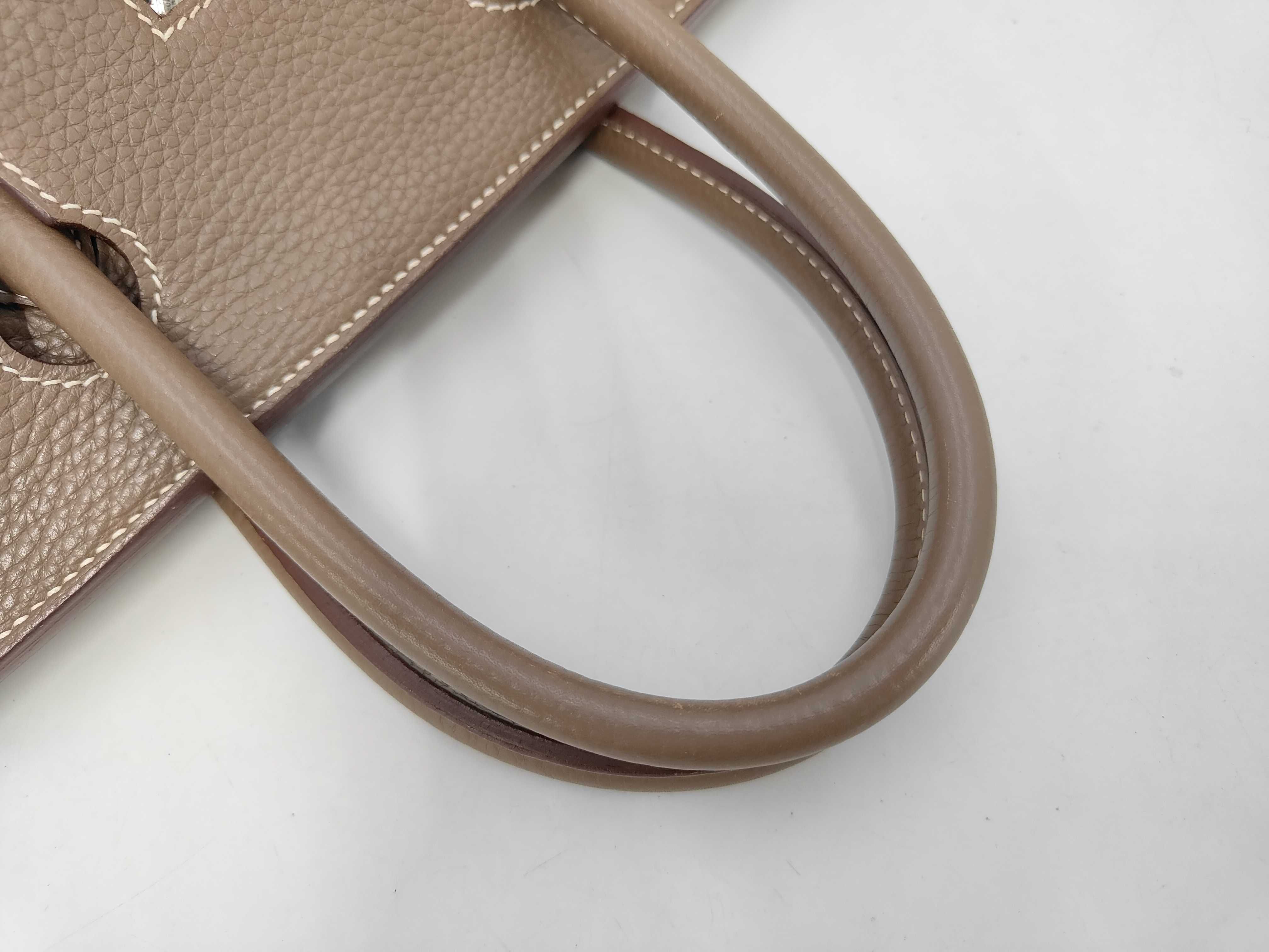 Birkin 30 Togo Etoupe Silver Hardware R Stamp Handbag — view 5