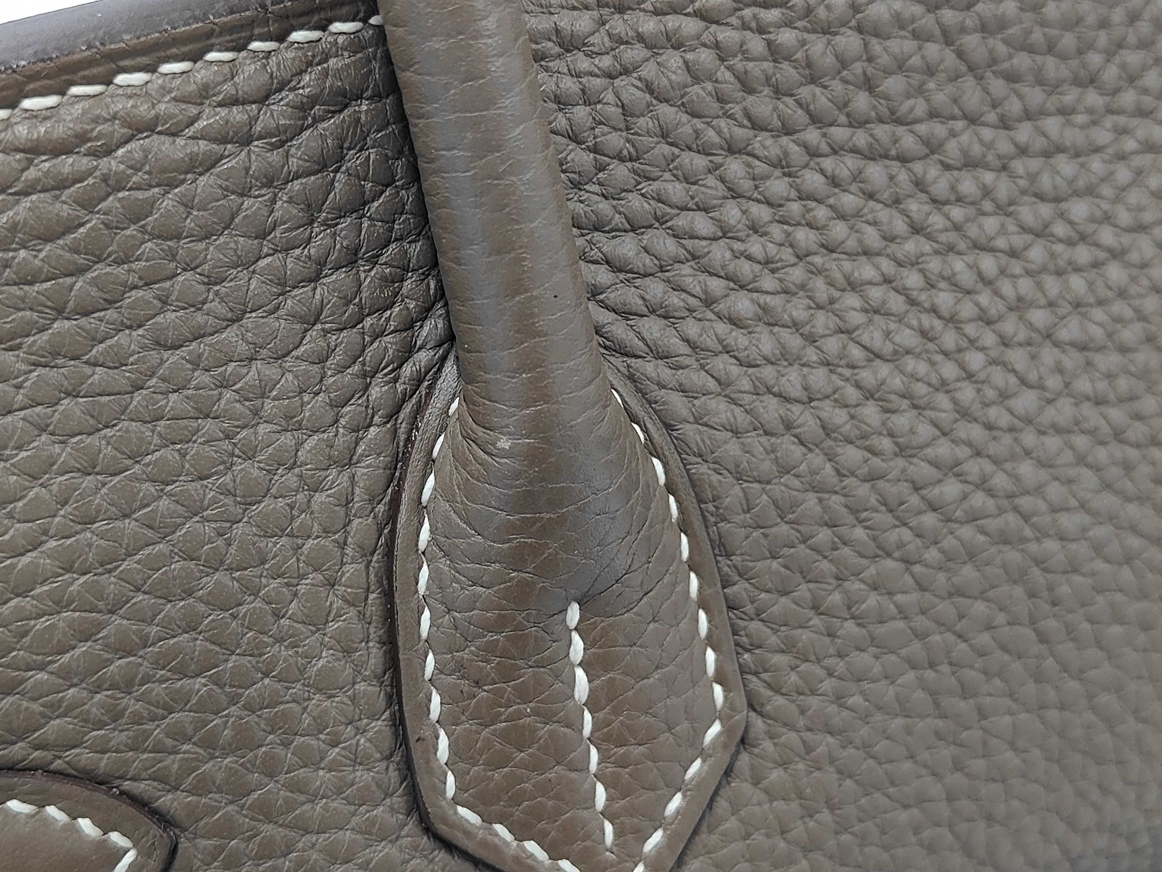 Birkin 30 Togo Etoupe Silver Hardware R Stamp Handbag — view 7