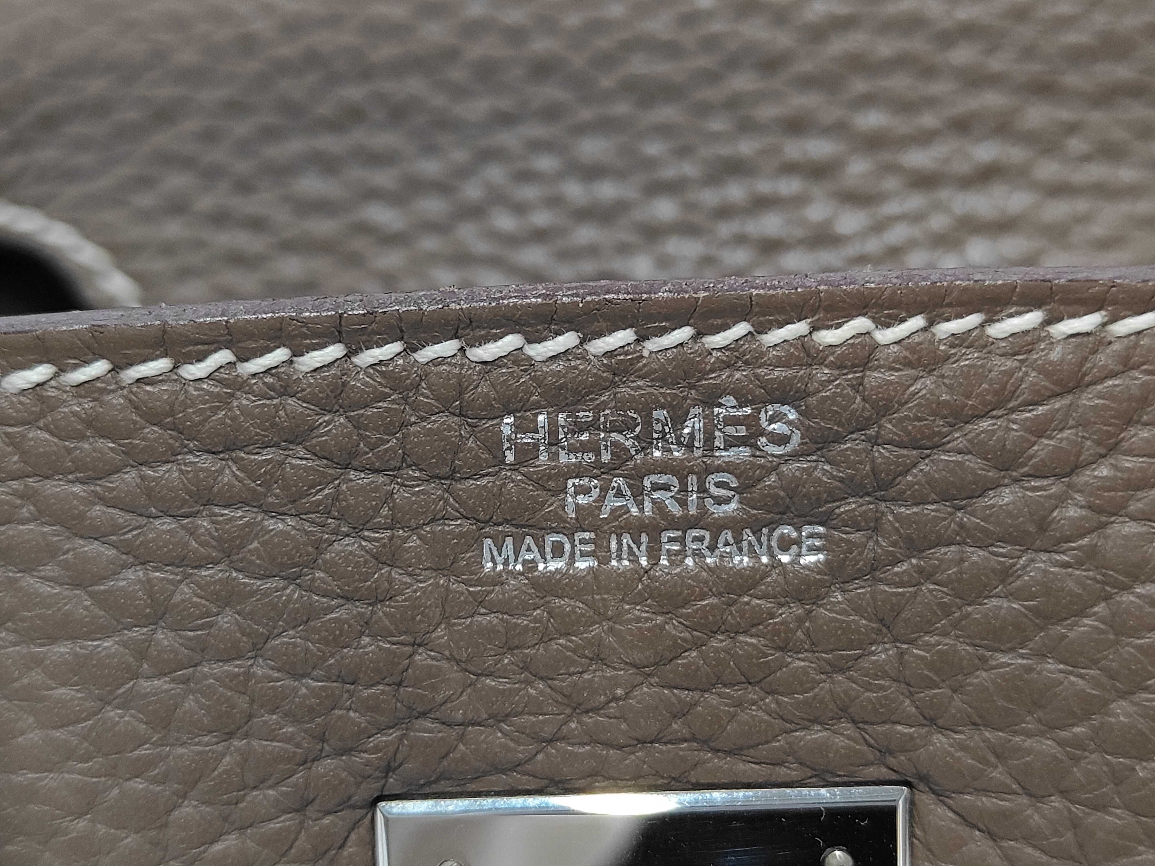 Birkin 30 Togo Etoupe Silver Hardware R Stamp Handbag — view 9