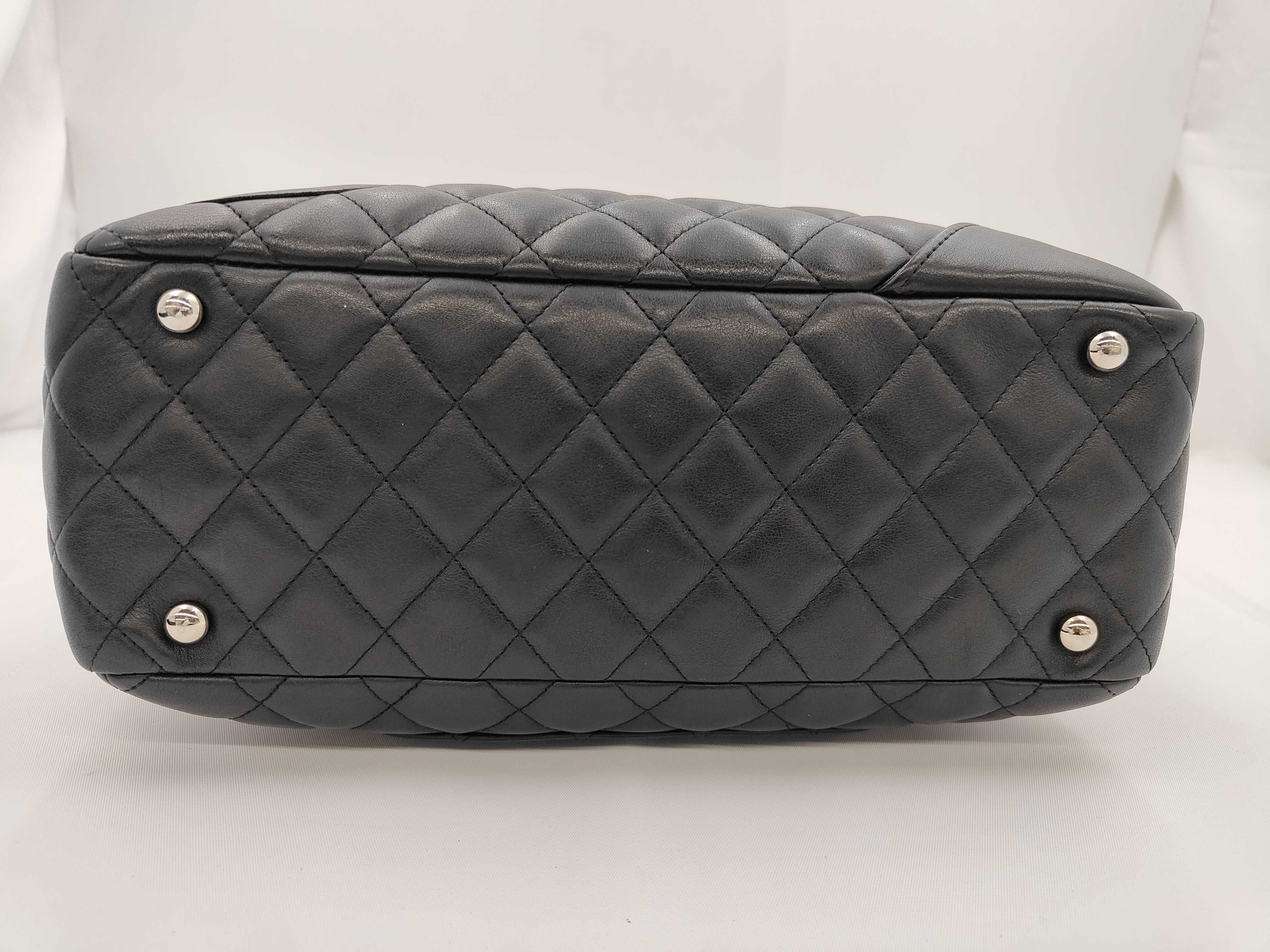 Bowling Bag, Cambon Line, Calfskin, Black, Silver Hardware, A25171, Shoulder Bag — view 5