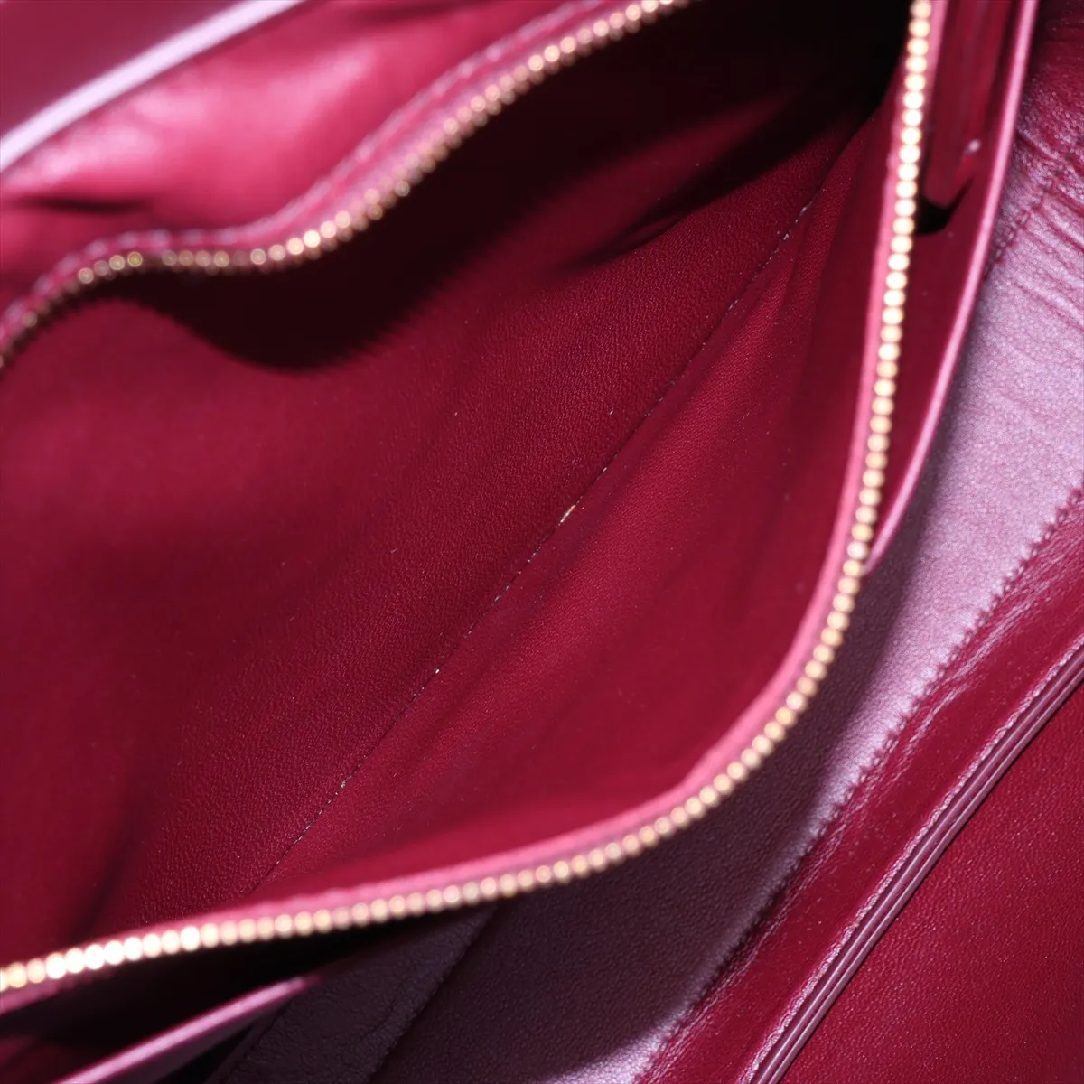 Marie Leather Shoulder Bag, Bordeaux — view 7