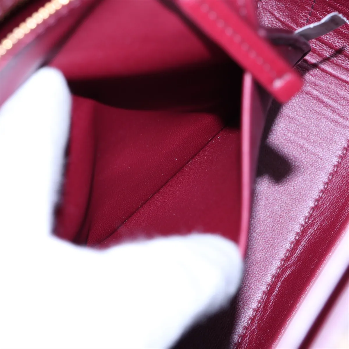 Marie Leather Shoulder Bag, Bordeaux — view 9