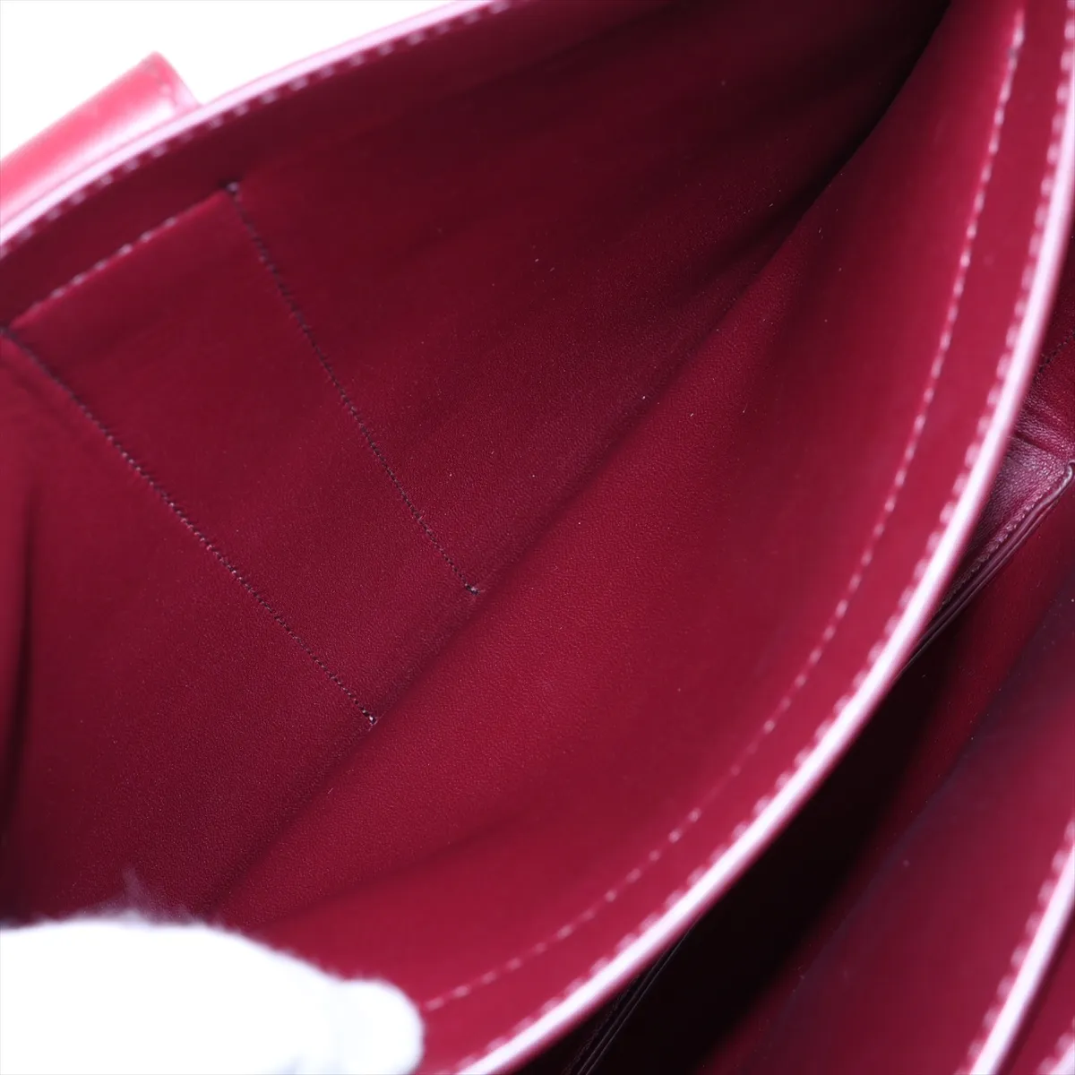 Marie Leather Shoulder Bag, Bordeaux — view 10