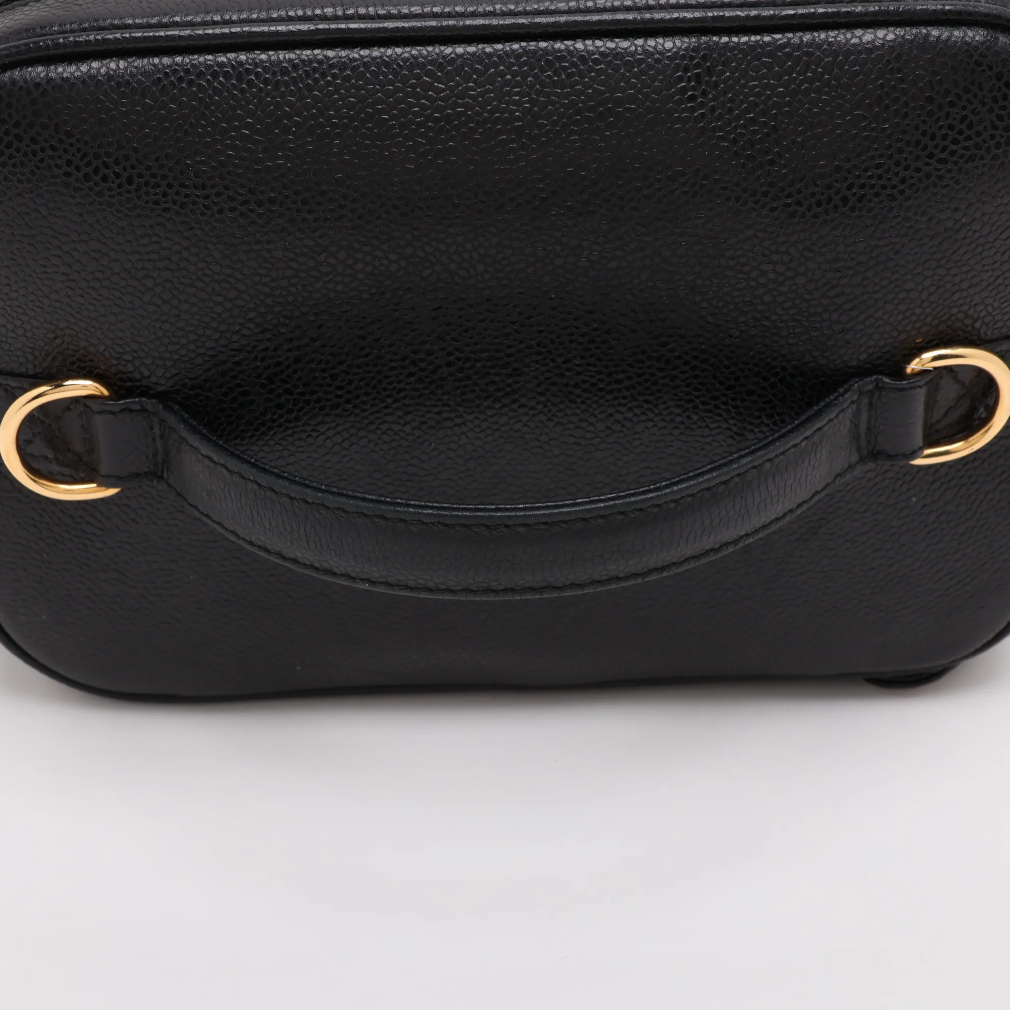 Coco Mark Caviar Skin 2-Way Handbag Vanity Case Black Gold Hardware 4051688 Series 4 — view 5