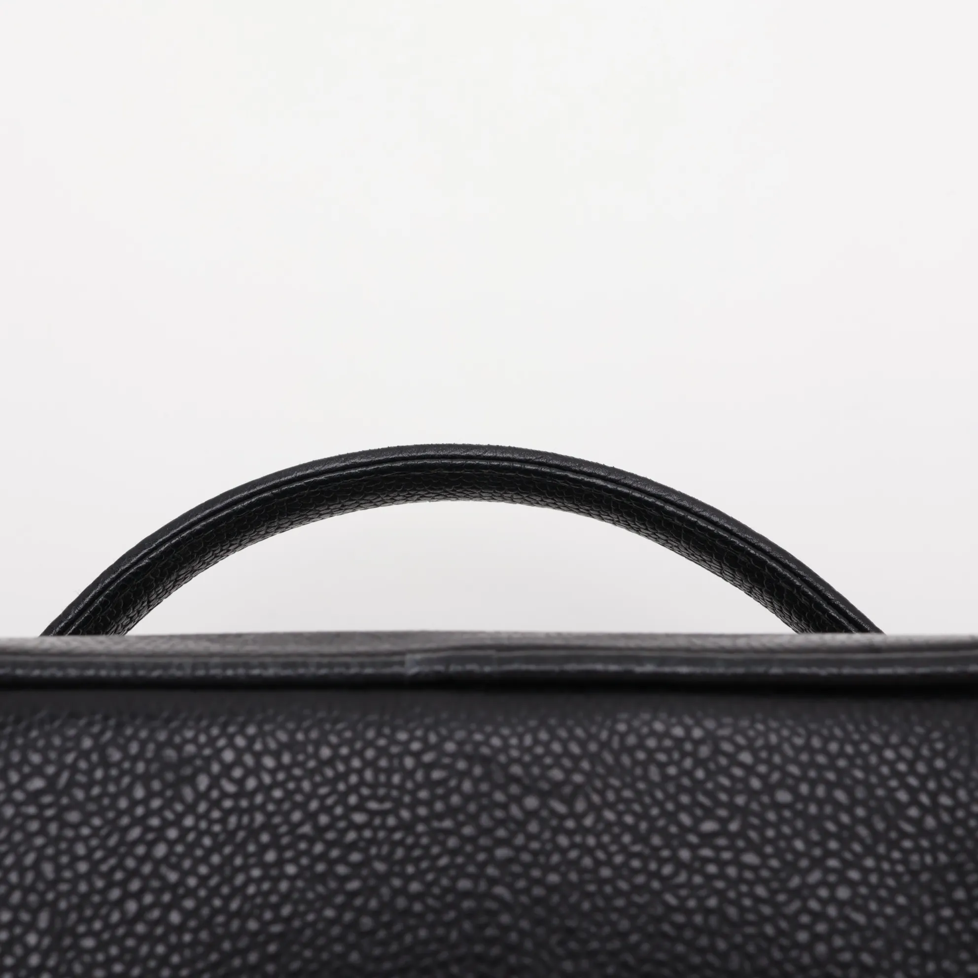 Coco Mark Caviar Skin 2-Way Handbag Vanity Case Black Gold Hardware 4051688 Series 4 — view 6