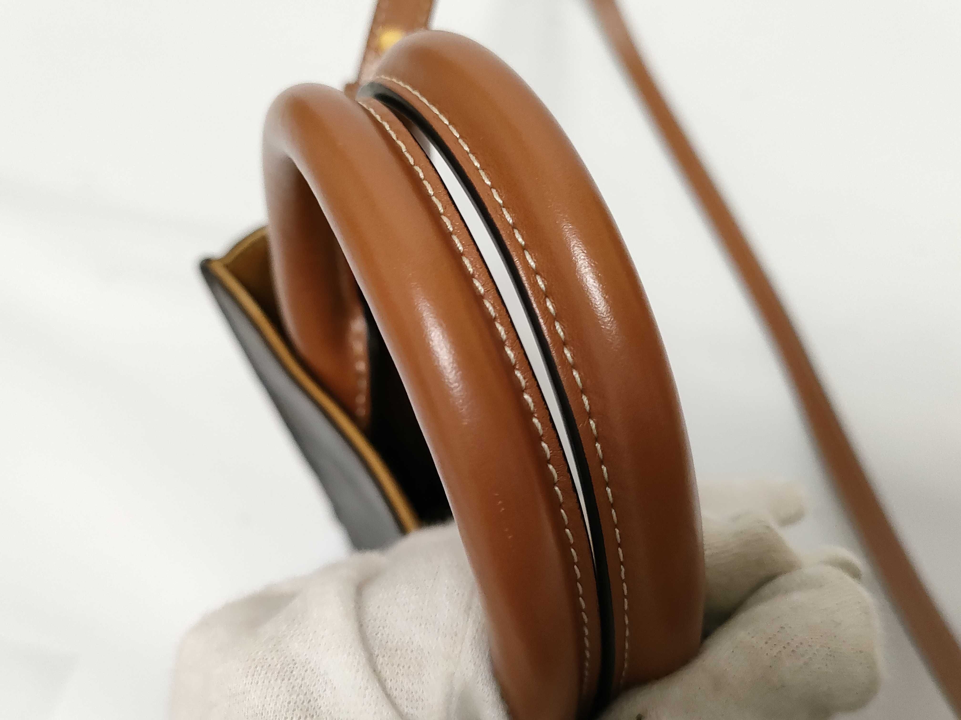Vertical Cabas Mini 2-Way Handbag, PVC Leather, Brown Handbag — view 6