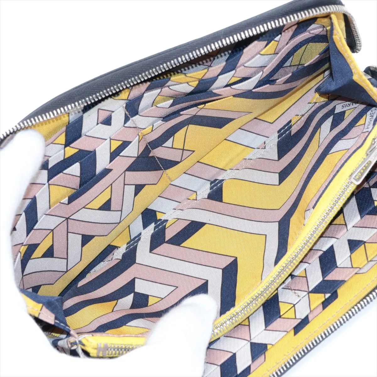 Azap Long Silk In Veau Epsom Round Zip Wallet Black Silver Hardware Q: 2013 — view 5