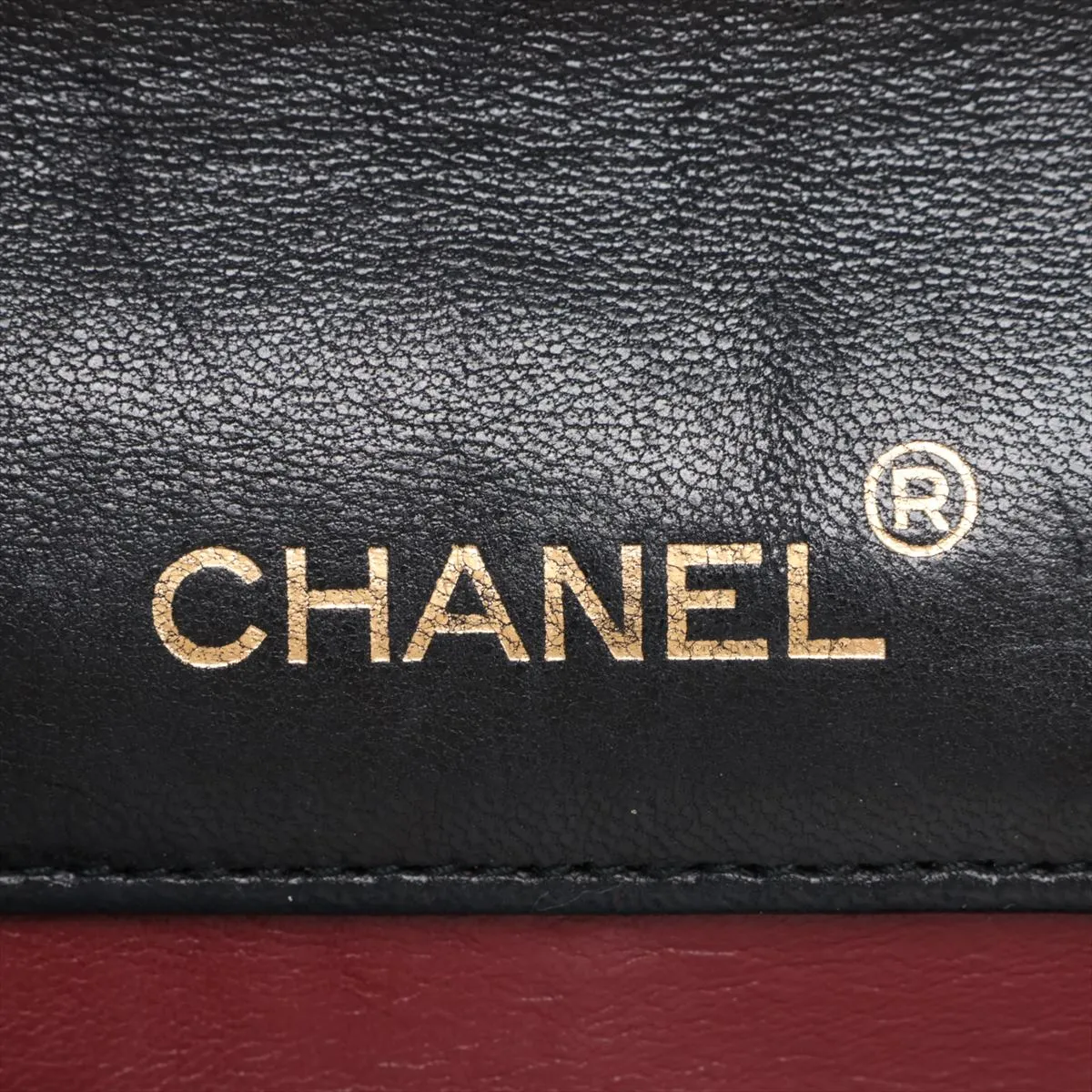 Matelassé Lambskin Single Flap Single Chain Bag, Black with Gold Hardware — view 12