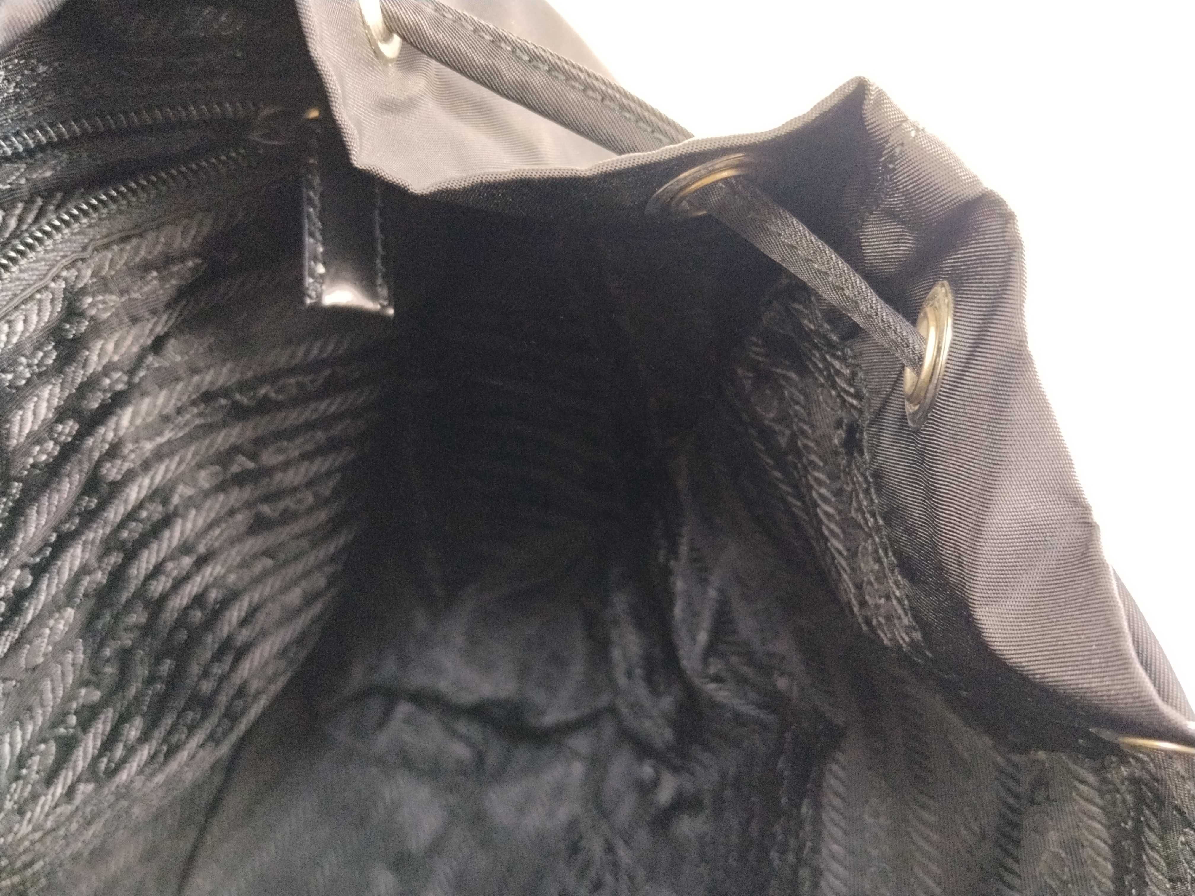 nylon backpack, excellent condition, later model, TESSUTO VELA, black. — view 11