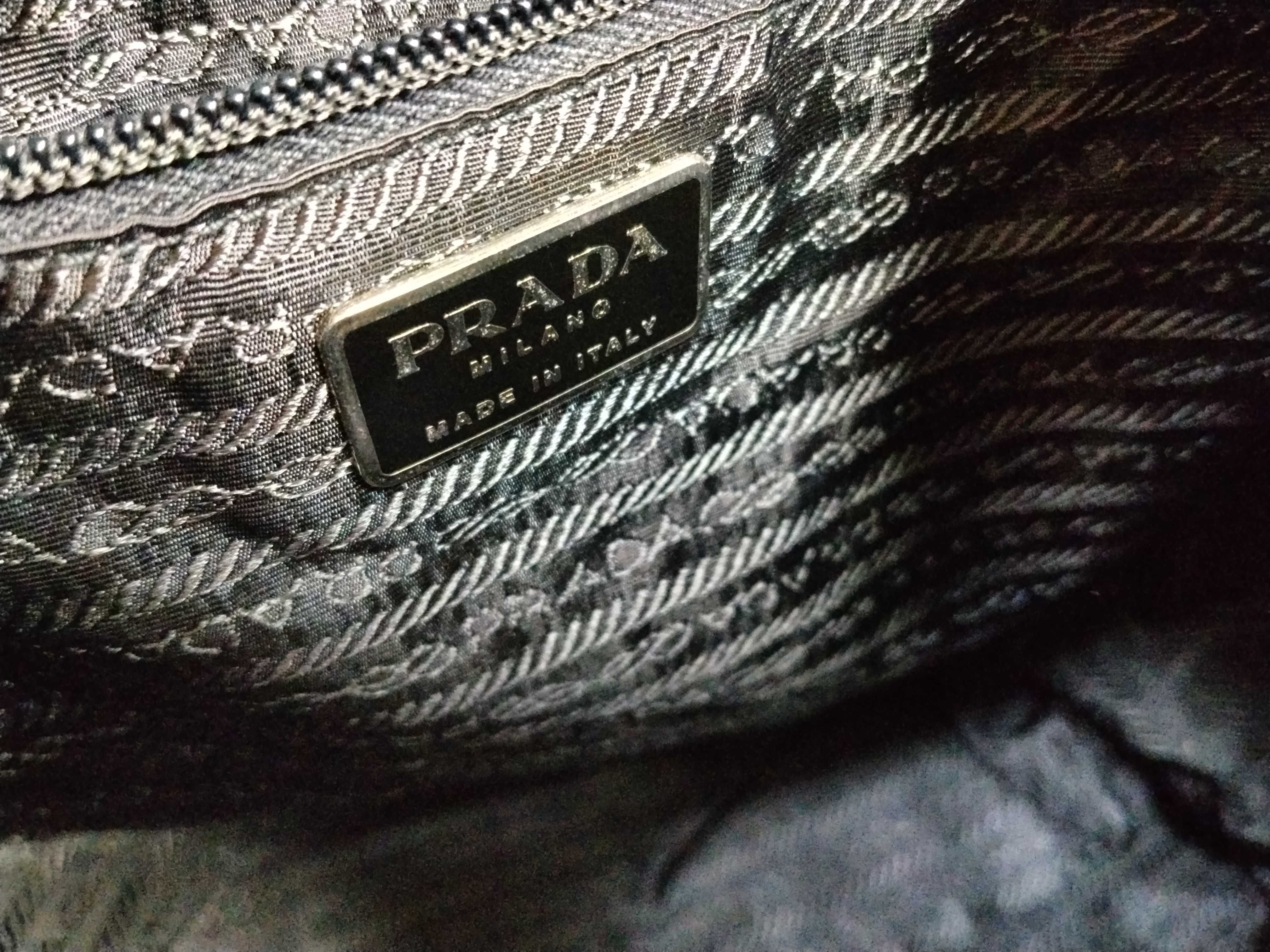 nylon backpack, excellent condition, later model, TESSUTO VELA, black. — view 12