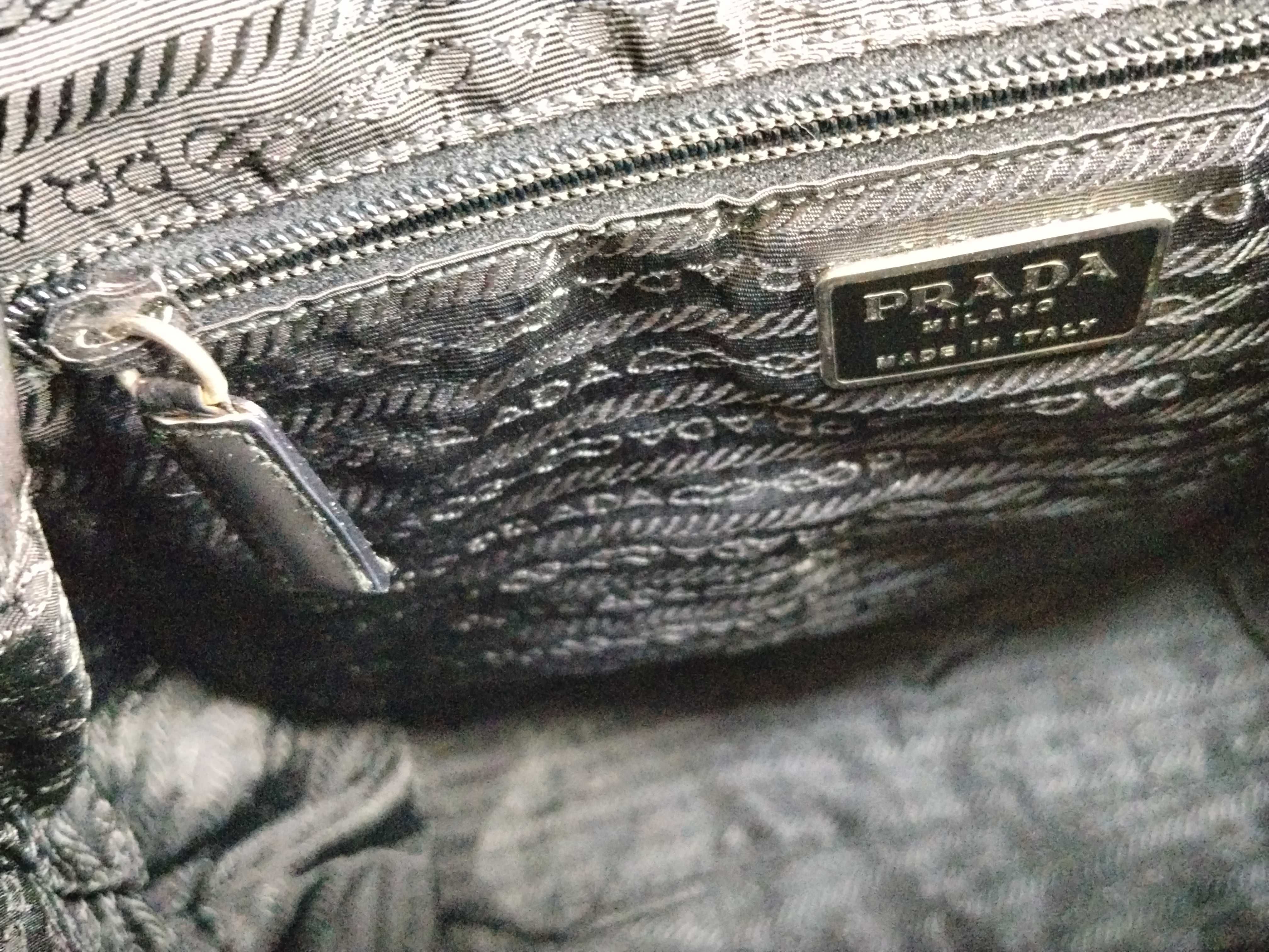 nylon backpack, excellent condition, later model, TESSUTO VELA, black. — view 14