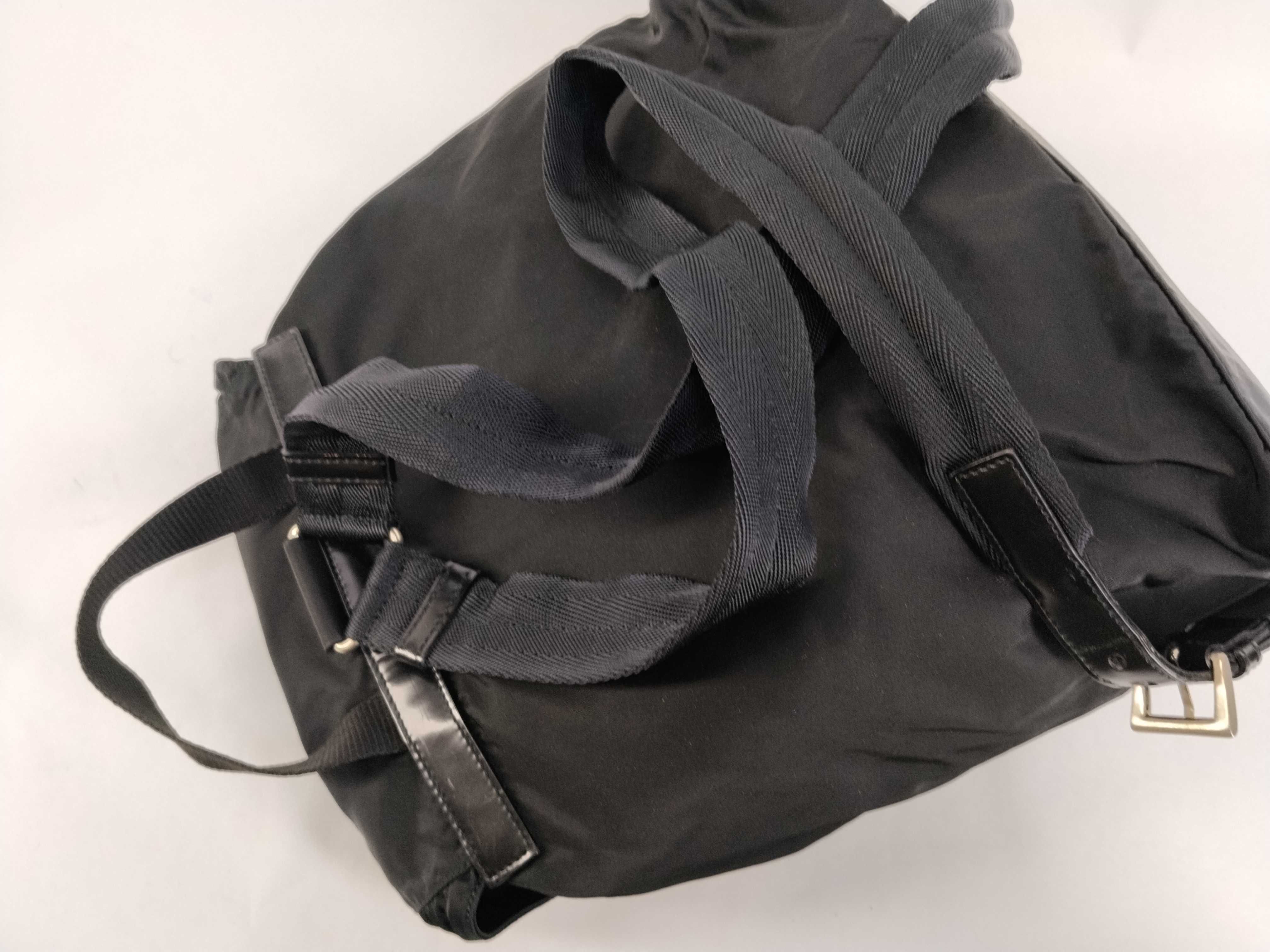 nylon backpack, excellent condition, later model, TESSUTO VELA, black. — view 3