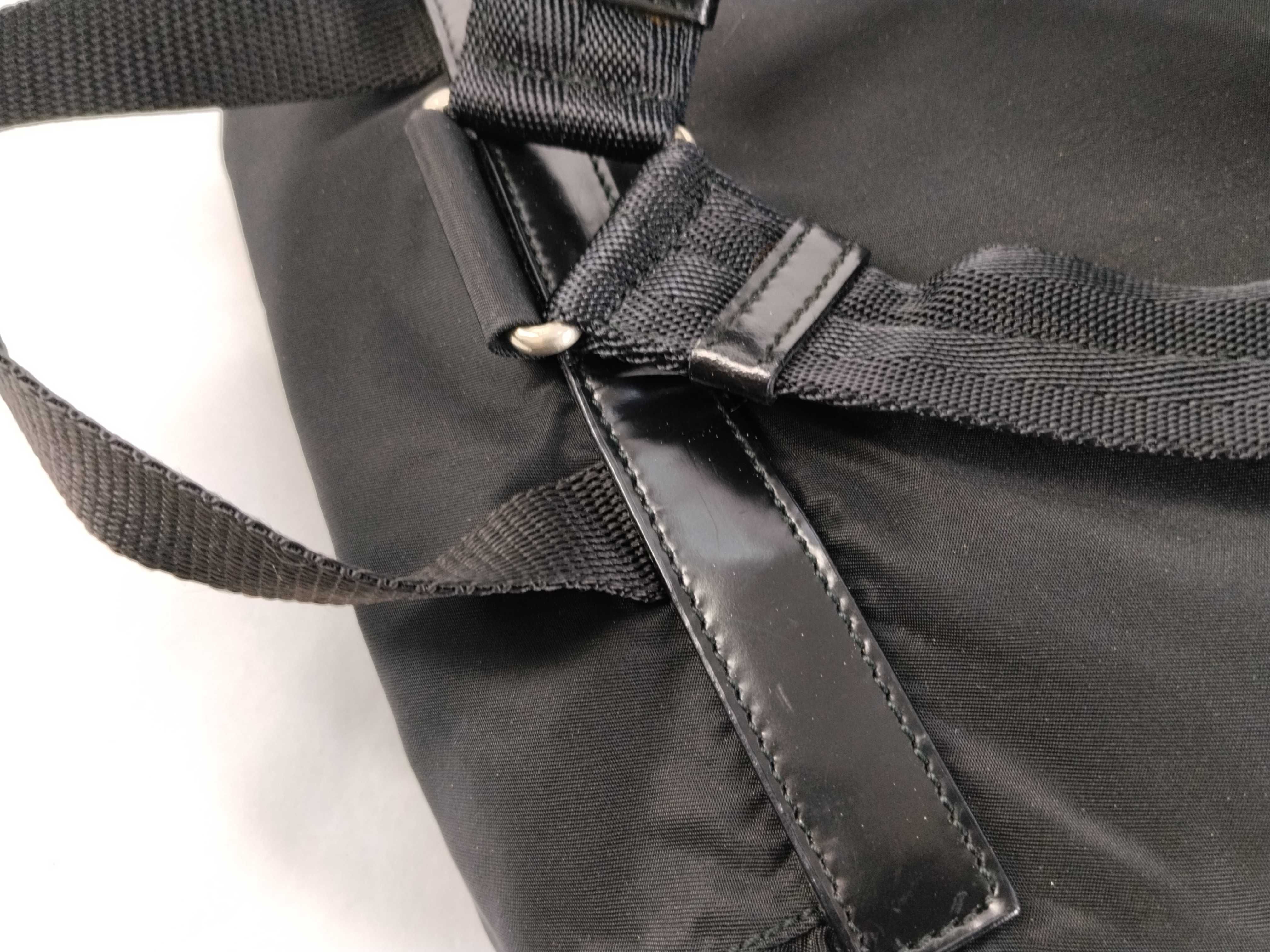 nylon backpack, excellent condition, later model, TESSUTO VELA, black. — view 4
