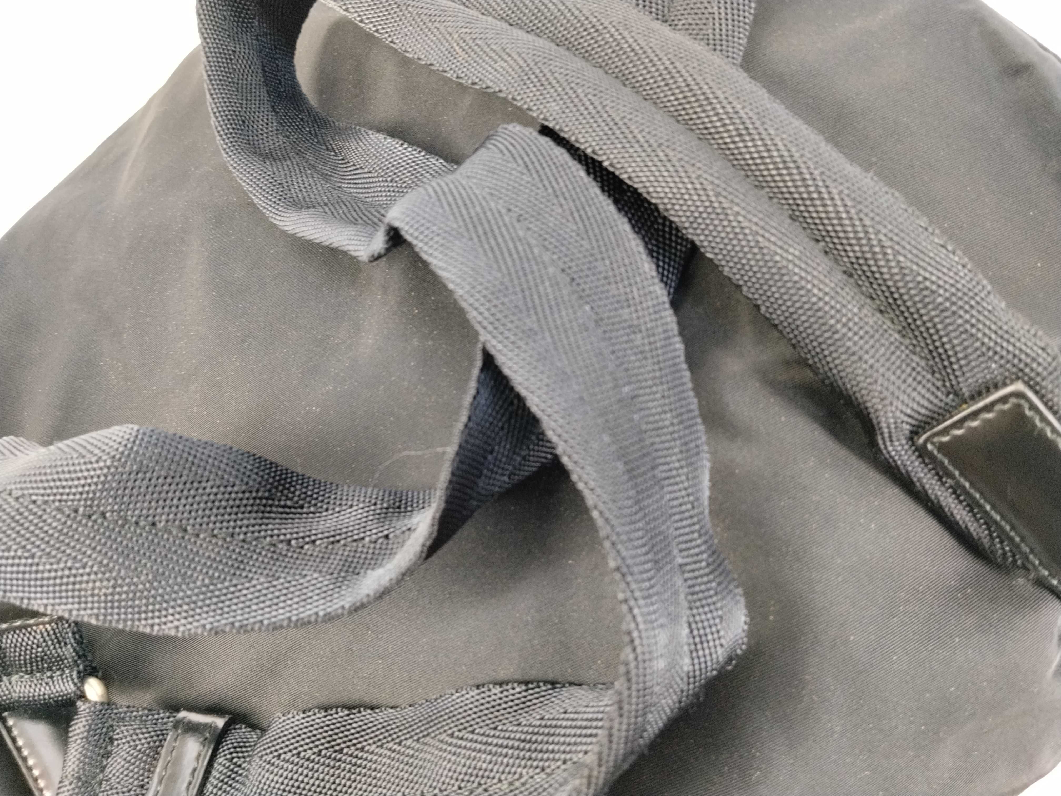 nylon backpack, excellent condition, later model, TESSUTO VELA, black. — view 5