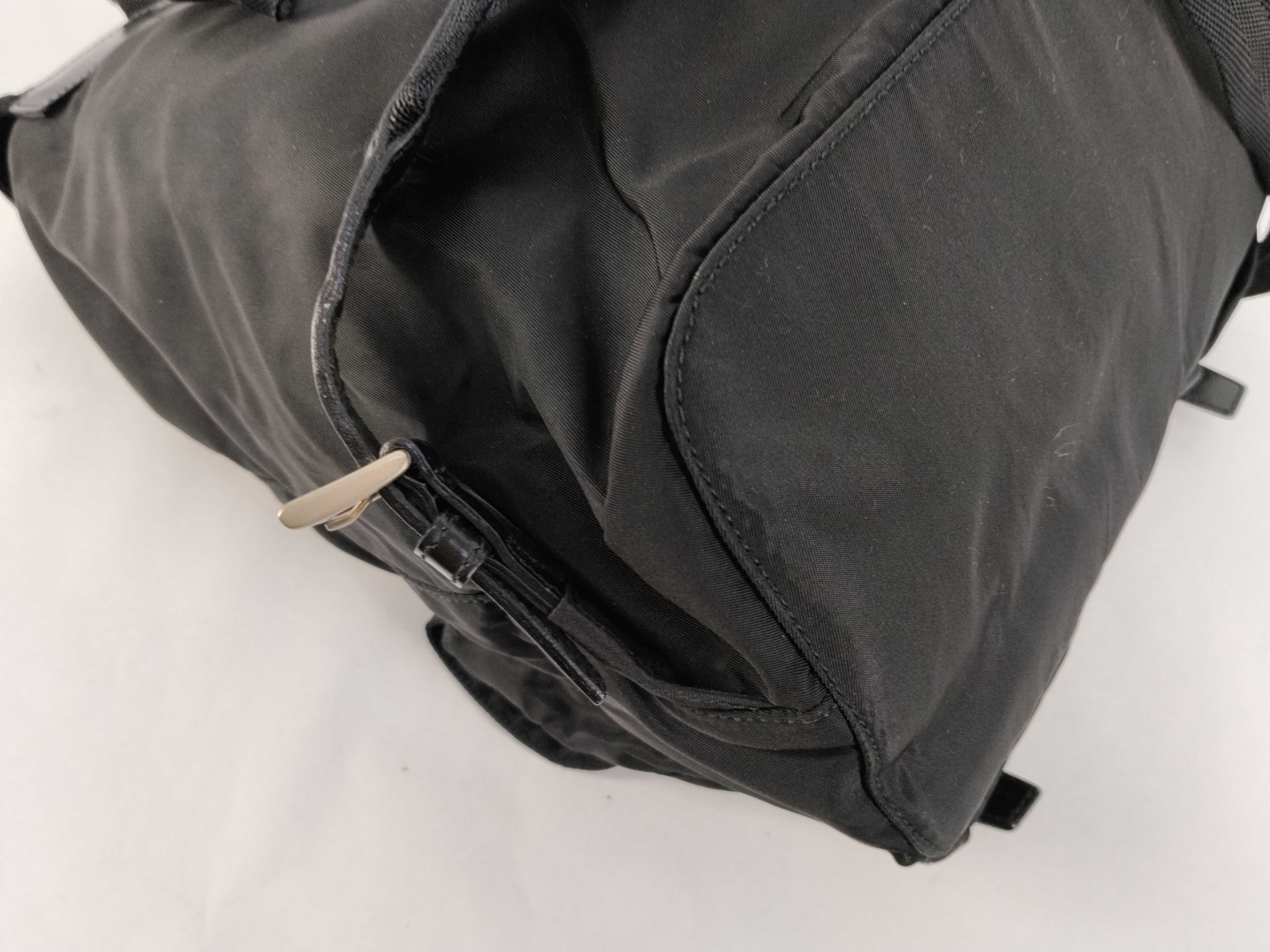 nylon backpack, excellent condition, later model, TESSUTO VELA, black. — view 6