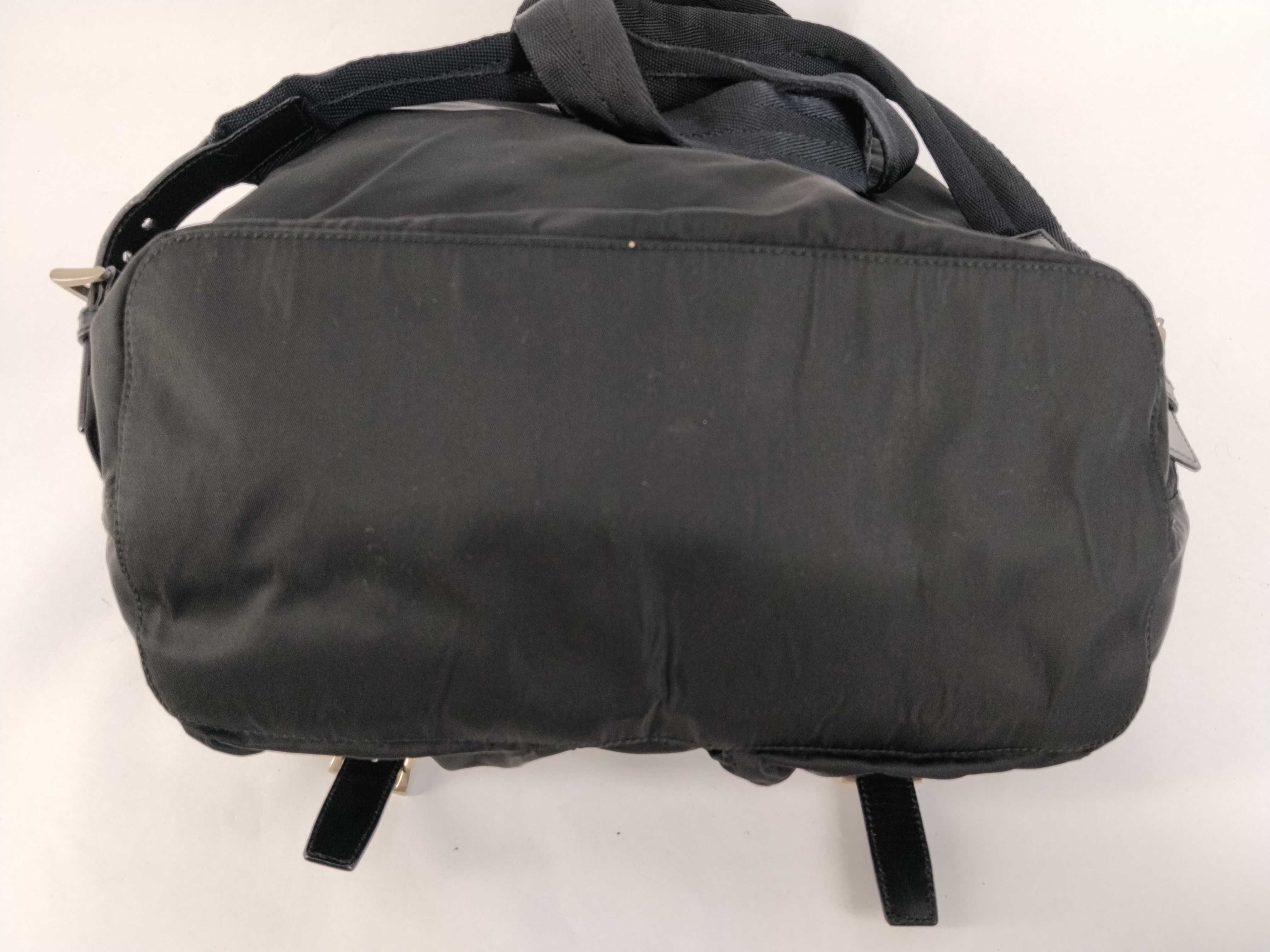 nylon backpack, excellent condition, later model, TESSUTO VELA, black. — view 7