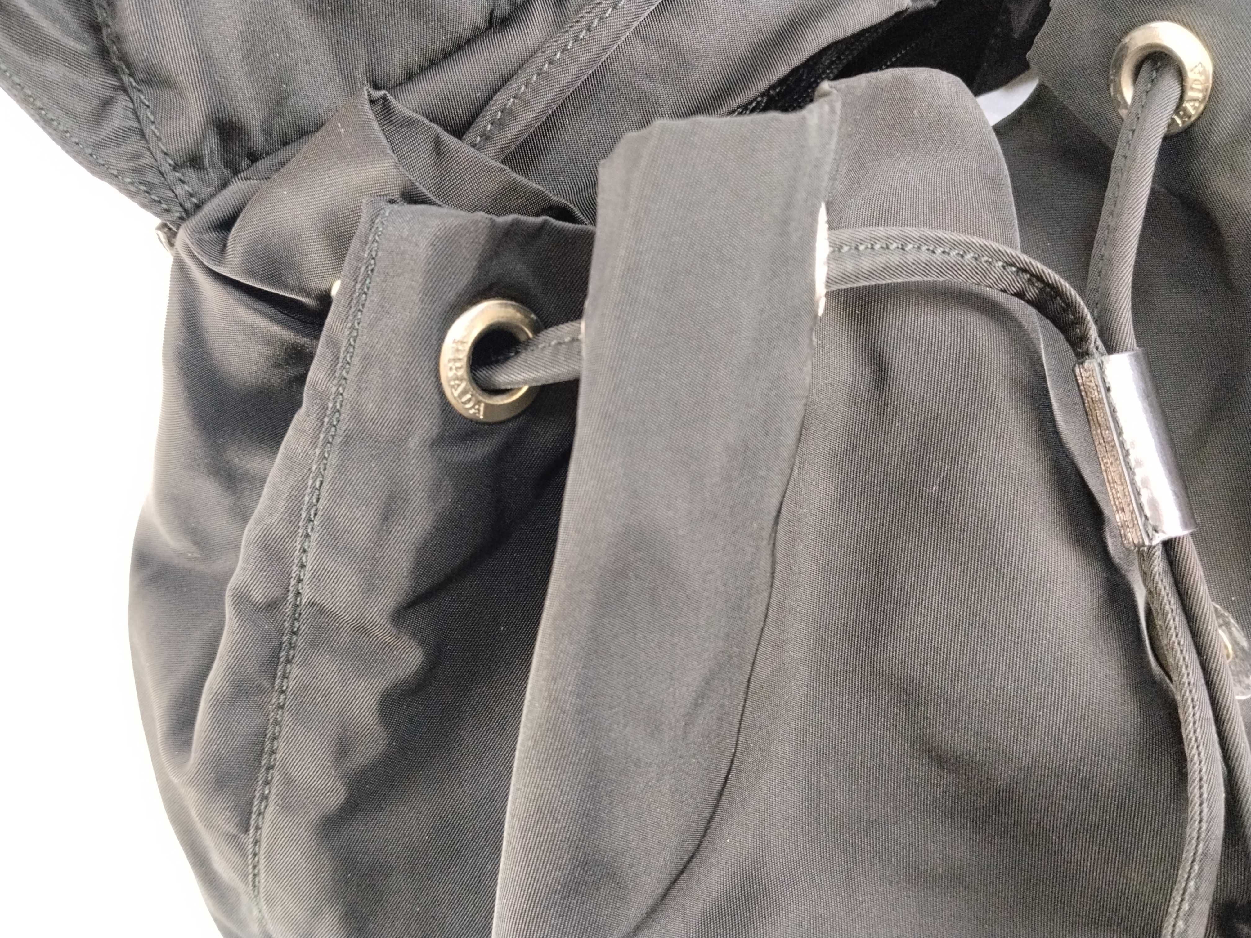 nylon backpack, excellent condition, later model, TESSUTO VELA, black. — view 10