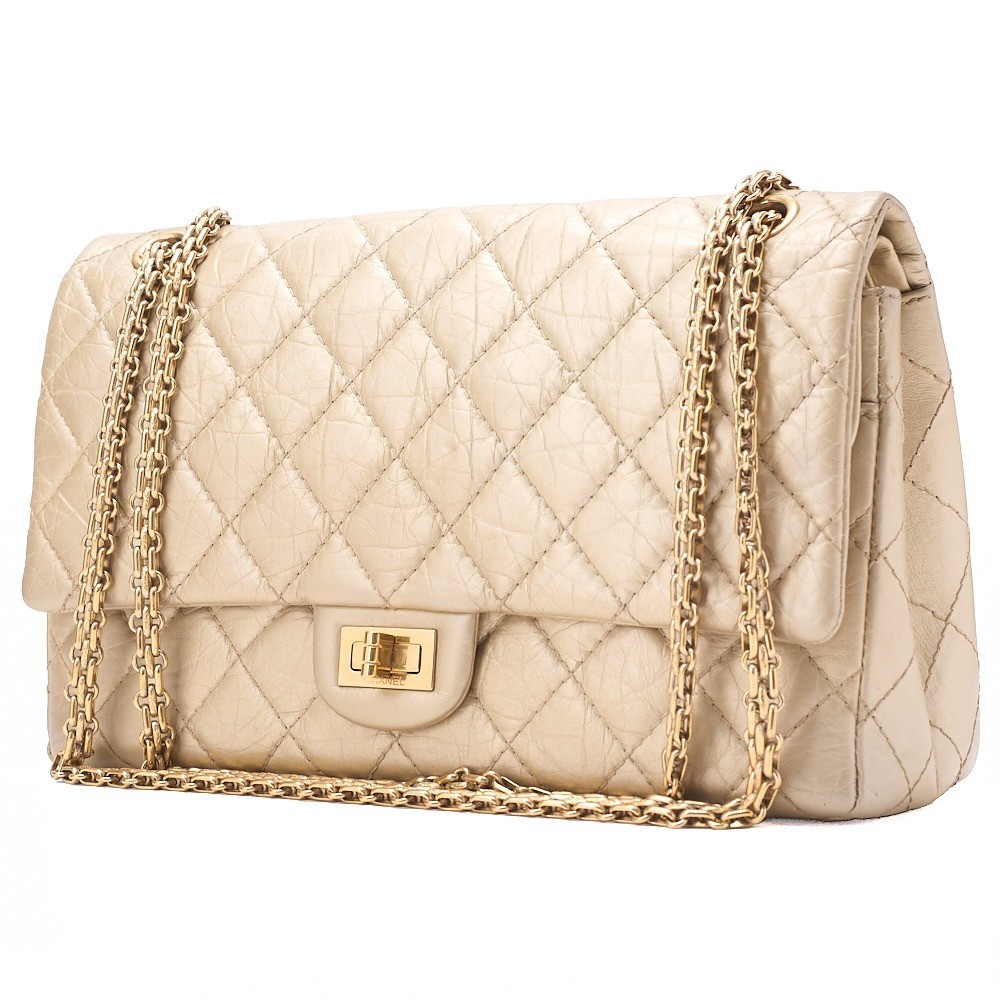 Vintage calfskin 2.55 lock double flap 2.55 chain shoulder bag — view 4