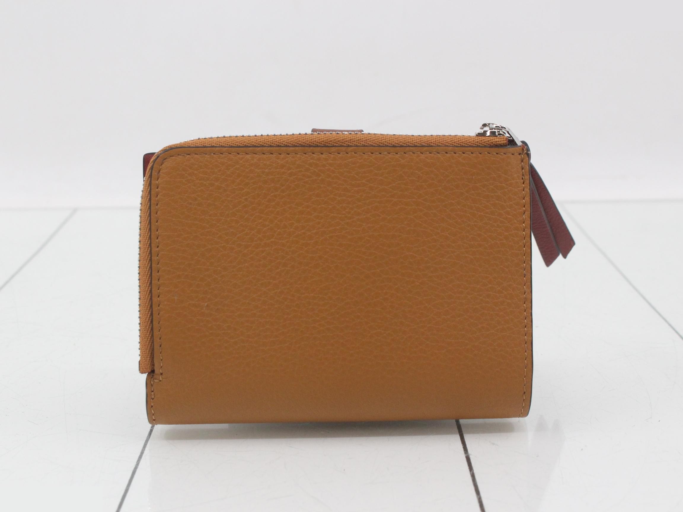 Slim zip bifold wallet, brown — view 2