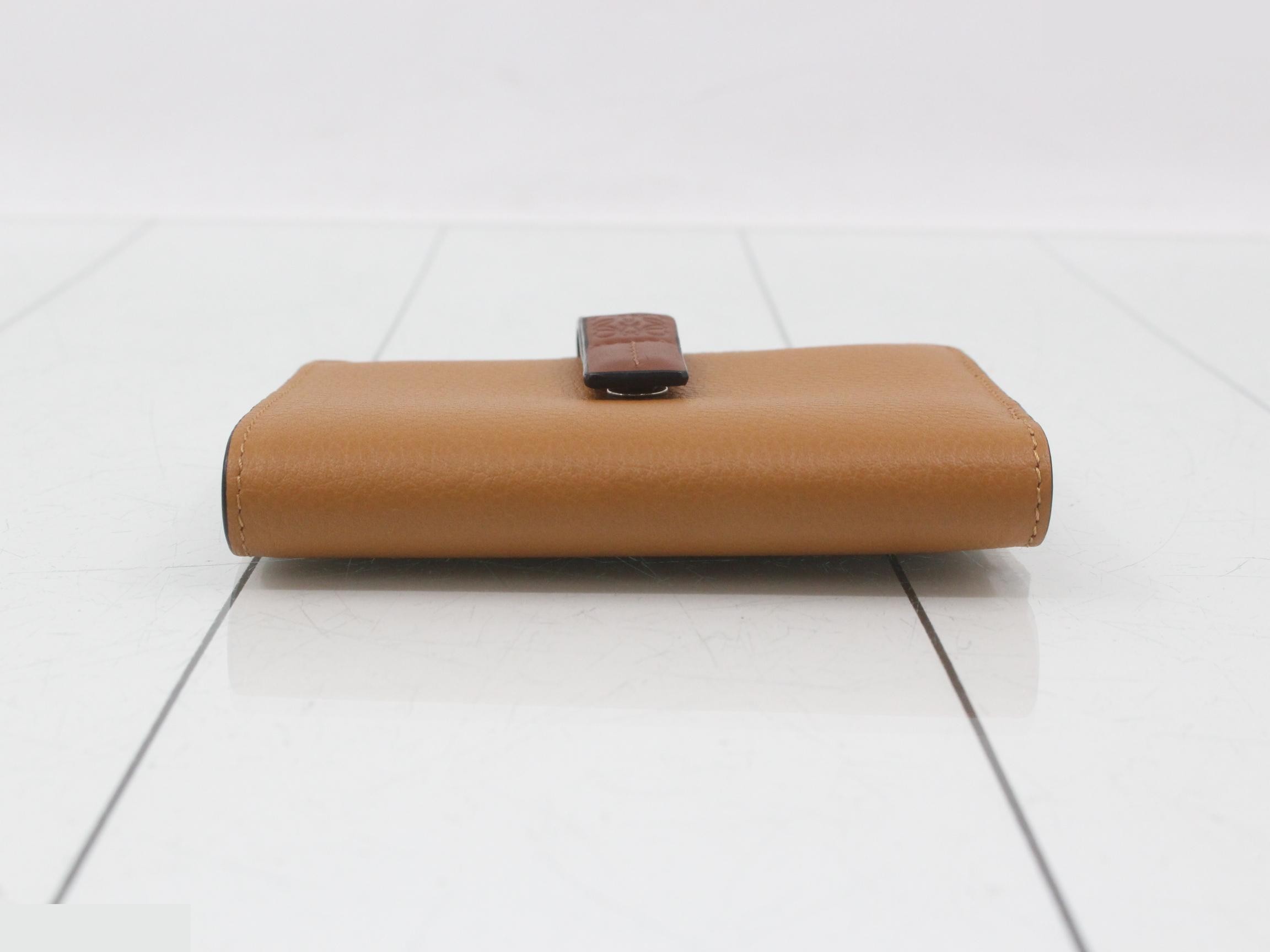 Slim zip bifold wallet, brown — view 3