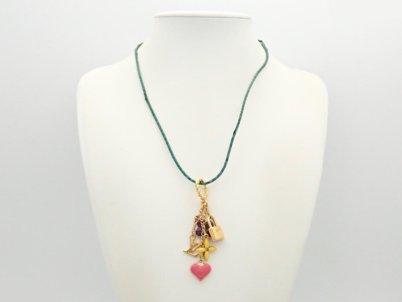 Pendant Sweet Monogram Gold x Green — view 3