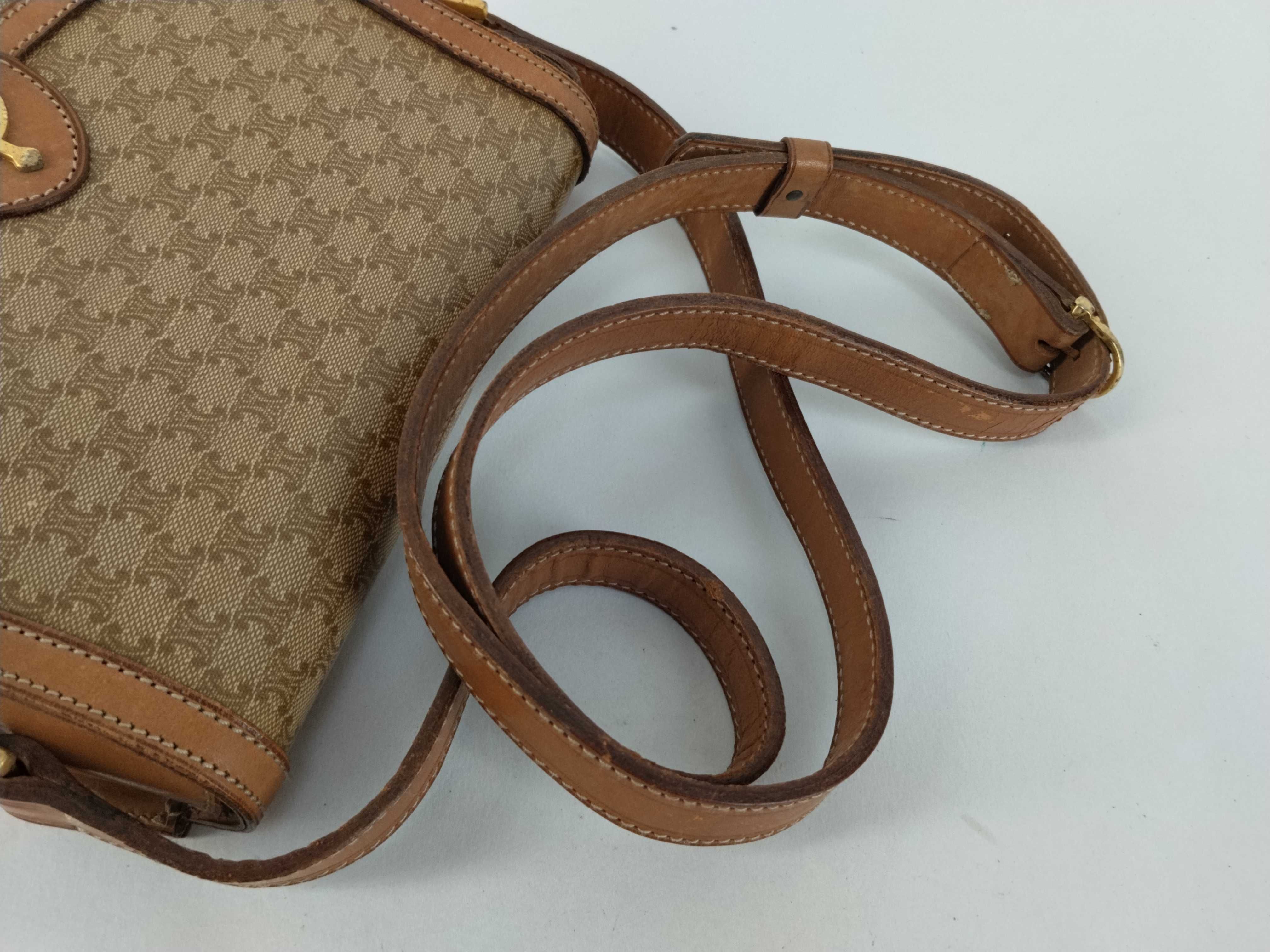 shoulder bag, Macadam pattern, brown shoulder bag — view 3