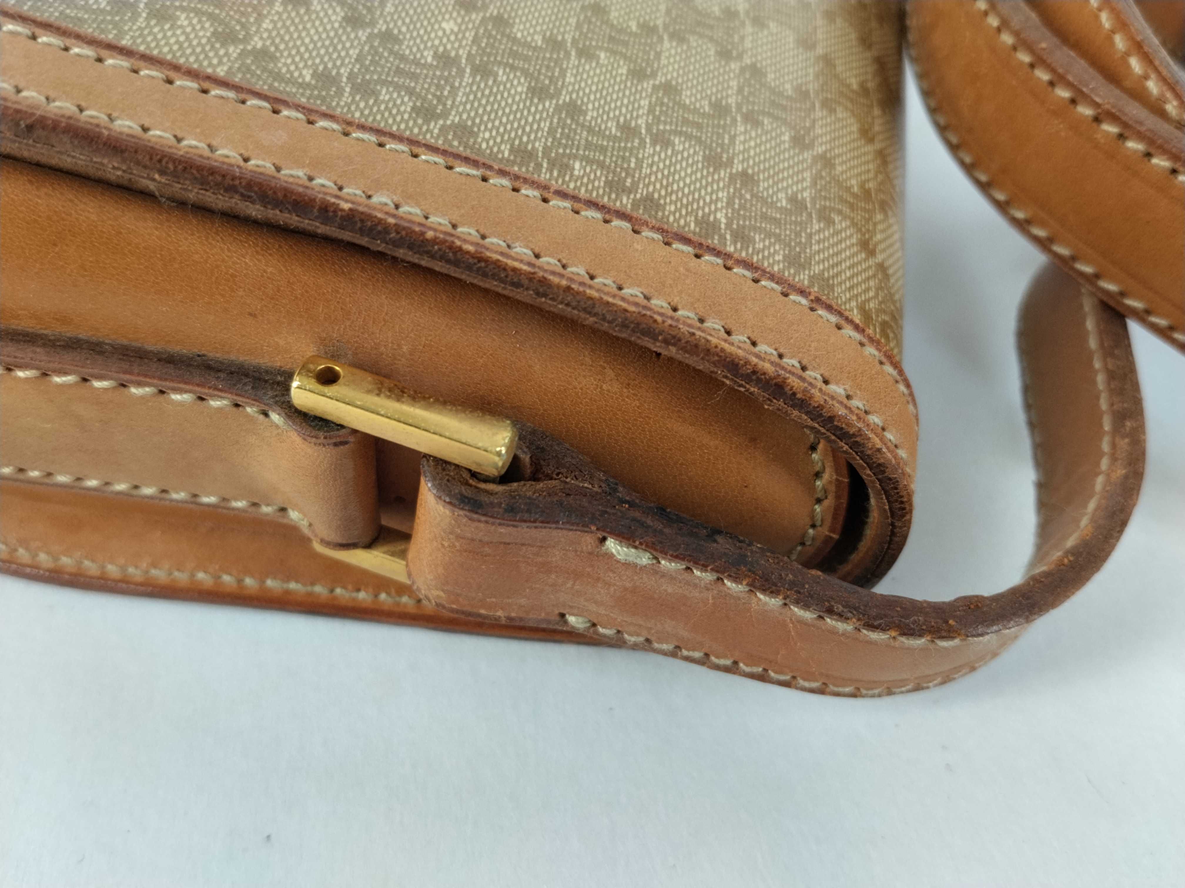 shoulder bag, Macadam pattern, brown shoulder bag — view 5