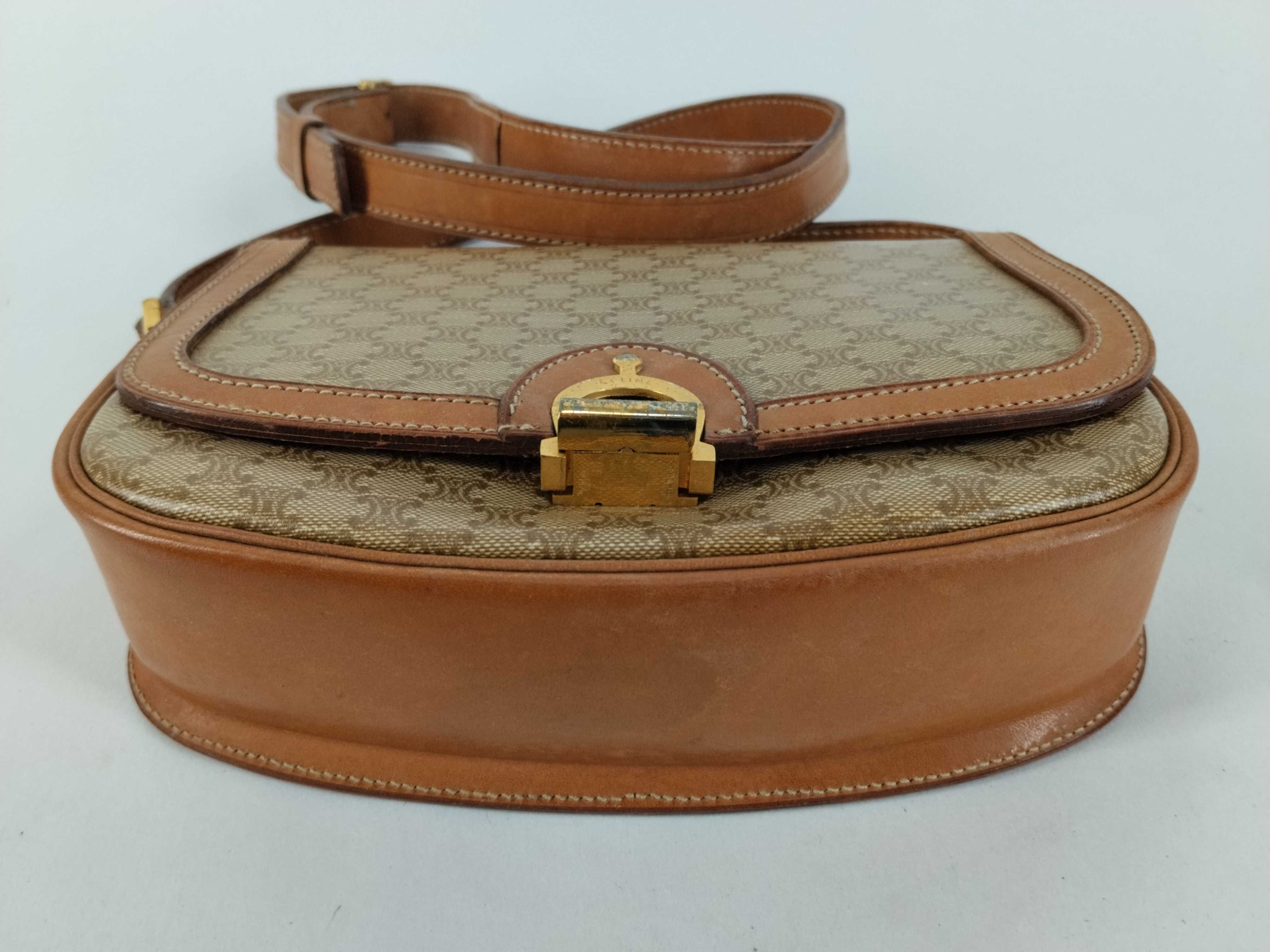 shoulder bag, Macadam pattern, brown shoulder bag — view 7