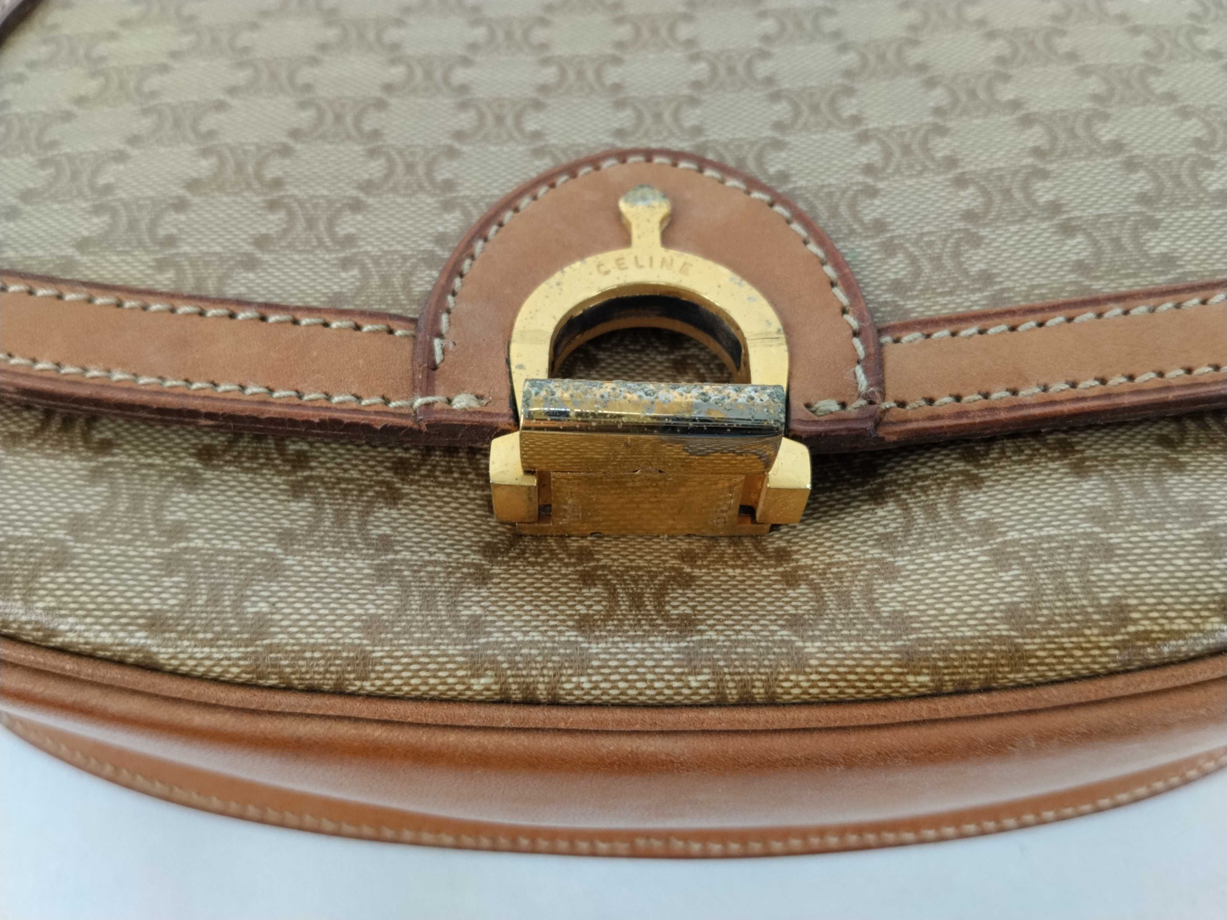 shoulder bag, Macadam pattern, brown shoulder bag — view 8