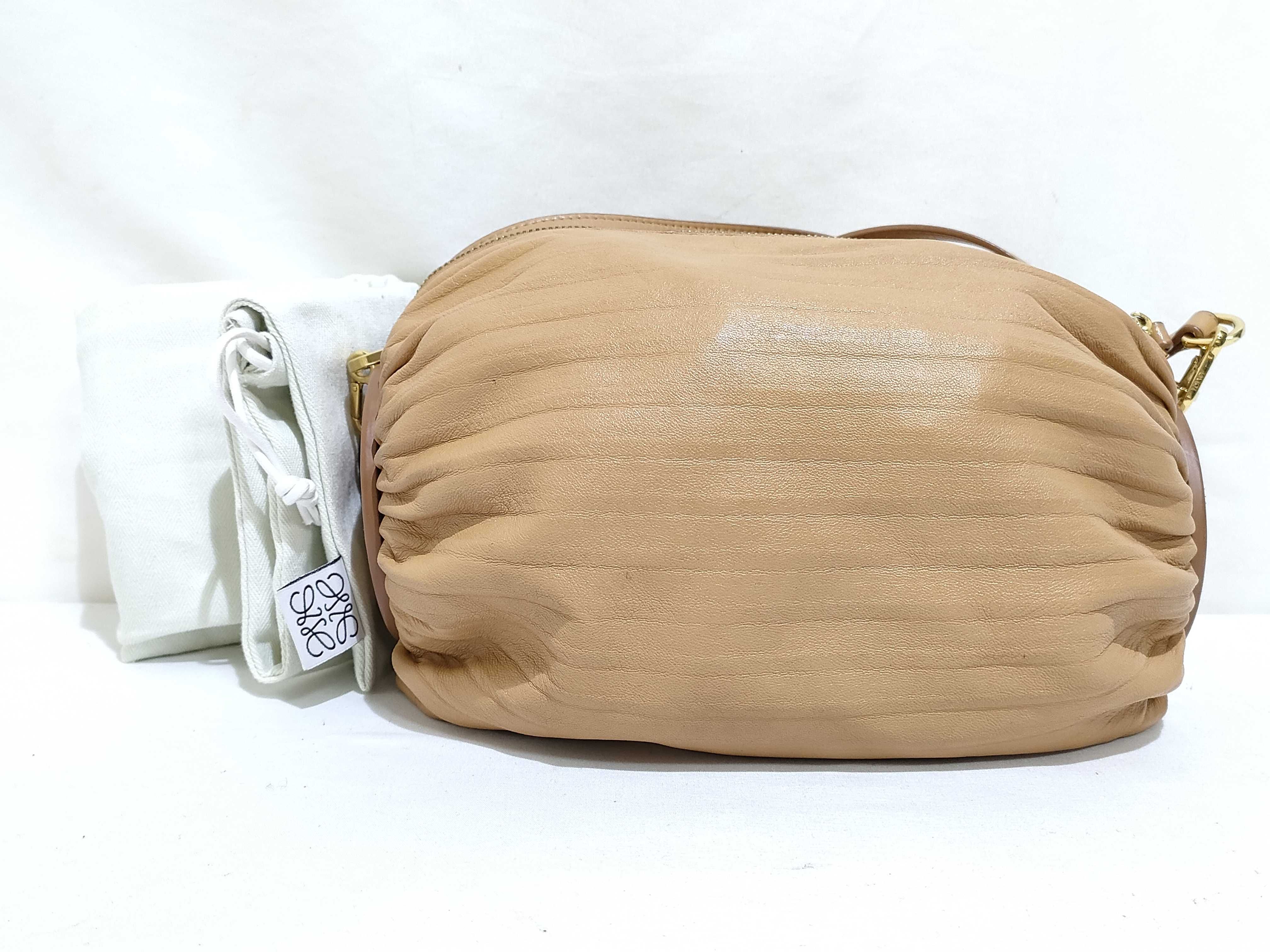 shoulder bag, Anagram design, brown.