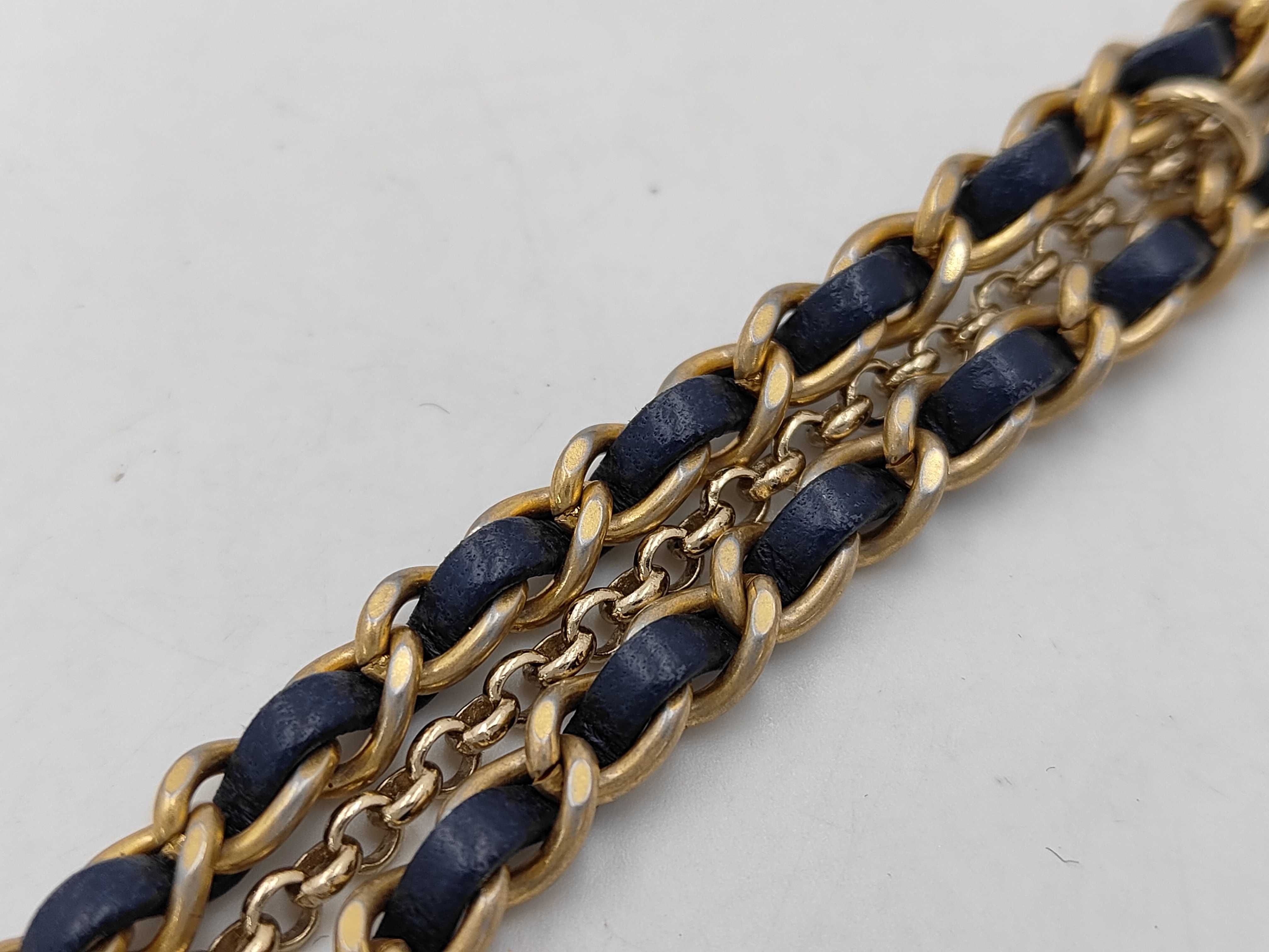 Matelassé Pearl Coco Lambskin Chain Shoulder Bag with Gold Hardware, Serial Number Plate, AS2563, Navy Shoulder Bag — view 7