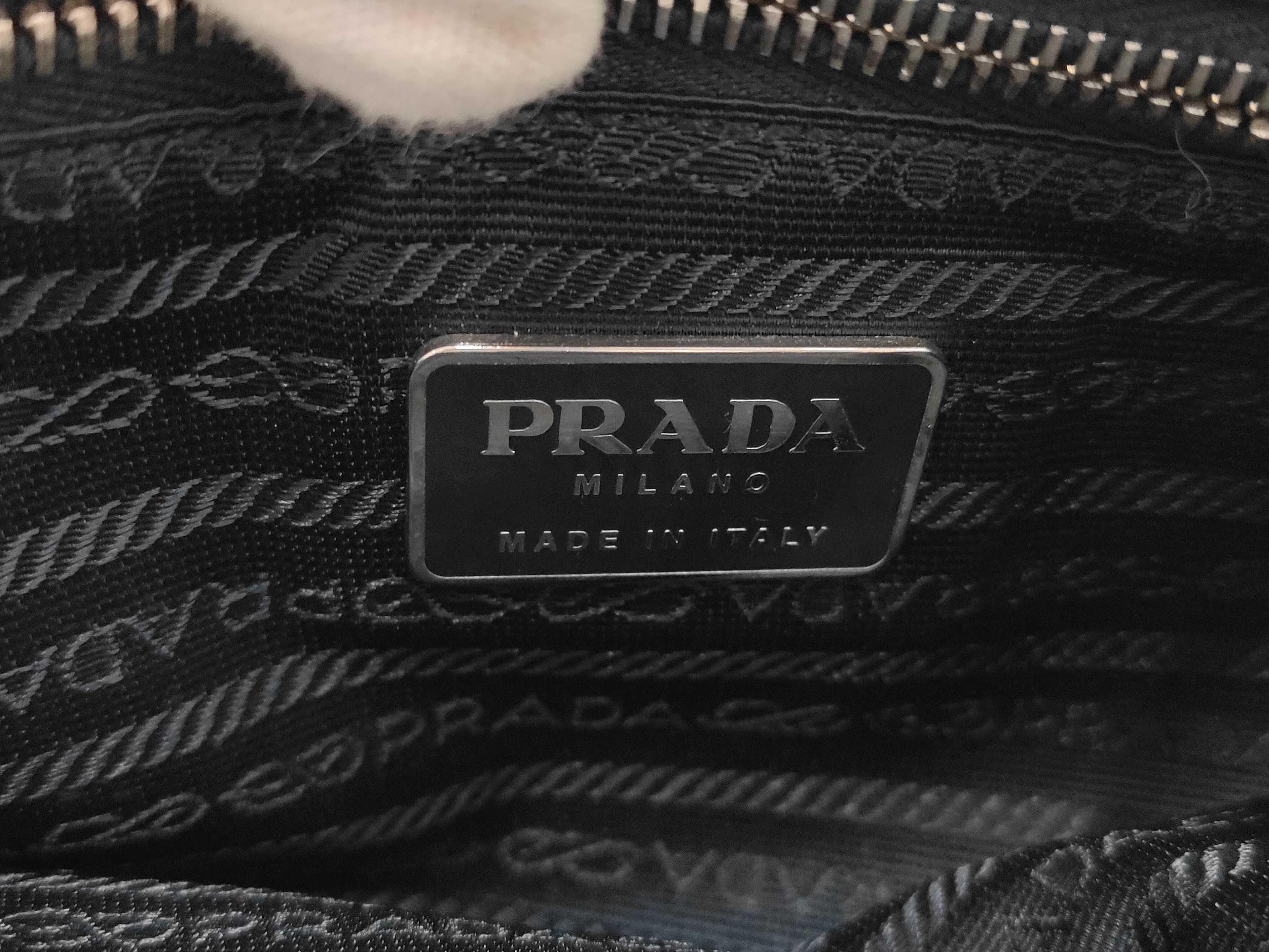 Nylon PRADA B7092 Nylon Handbag Navy Tote Bag — view 9