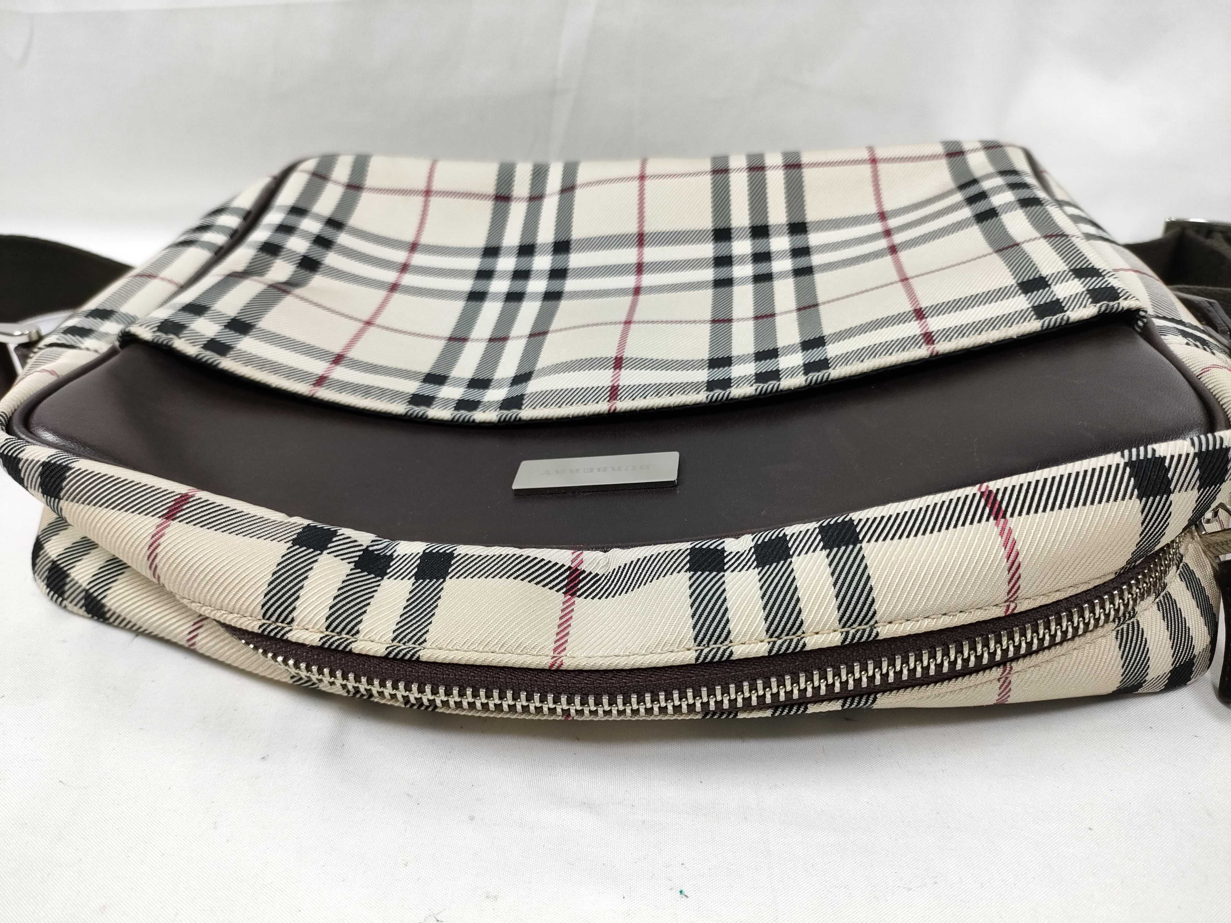 Nova Check Canvas Leather Handbag Shoulder Bag — view 7