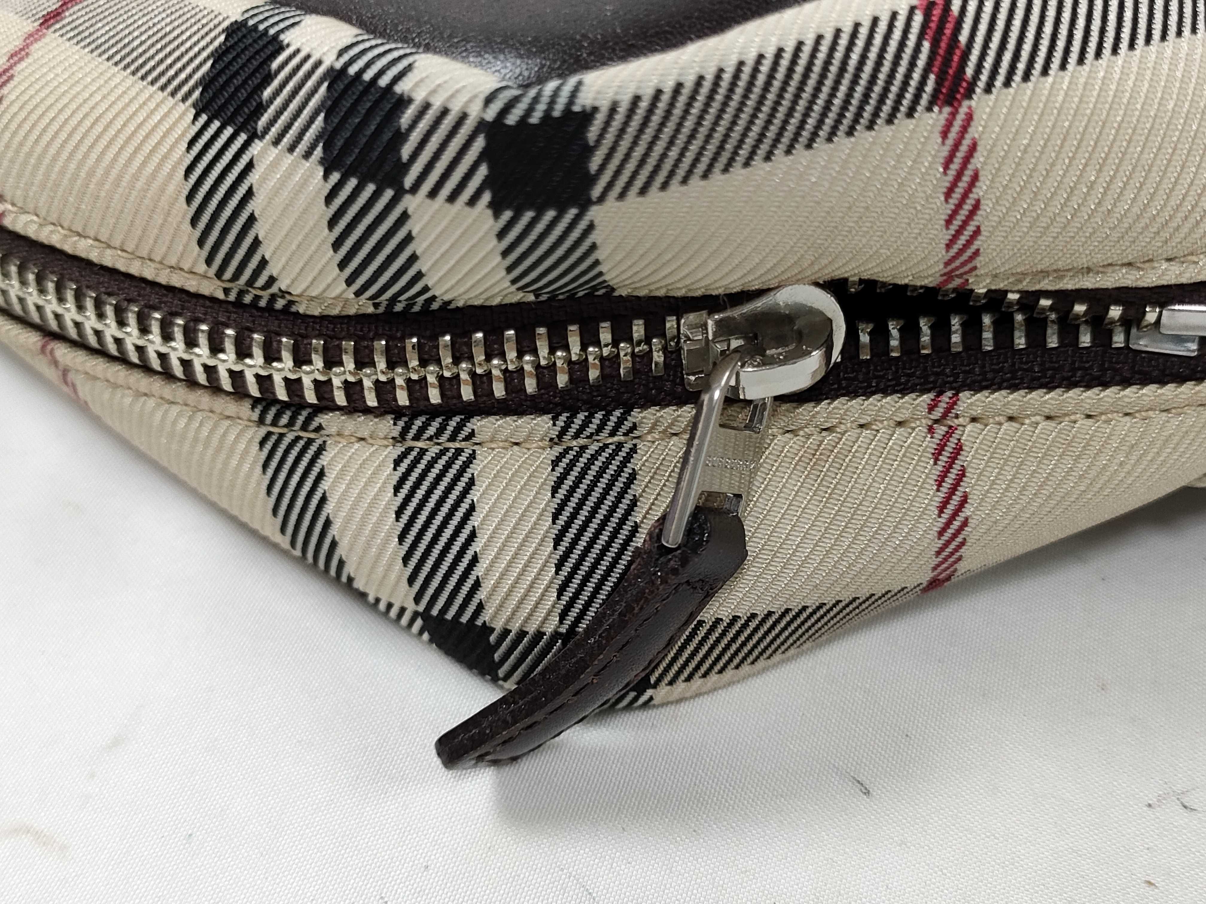 Nova Check Canvas Leather Handbag Shoulder Bag — view 9