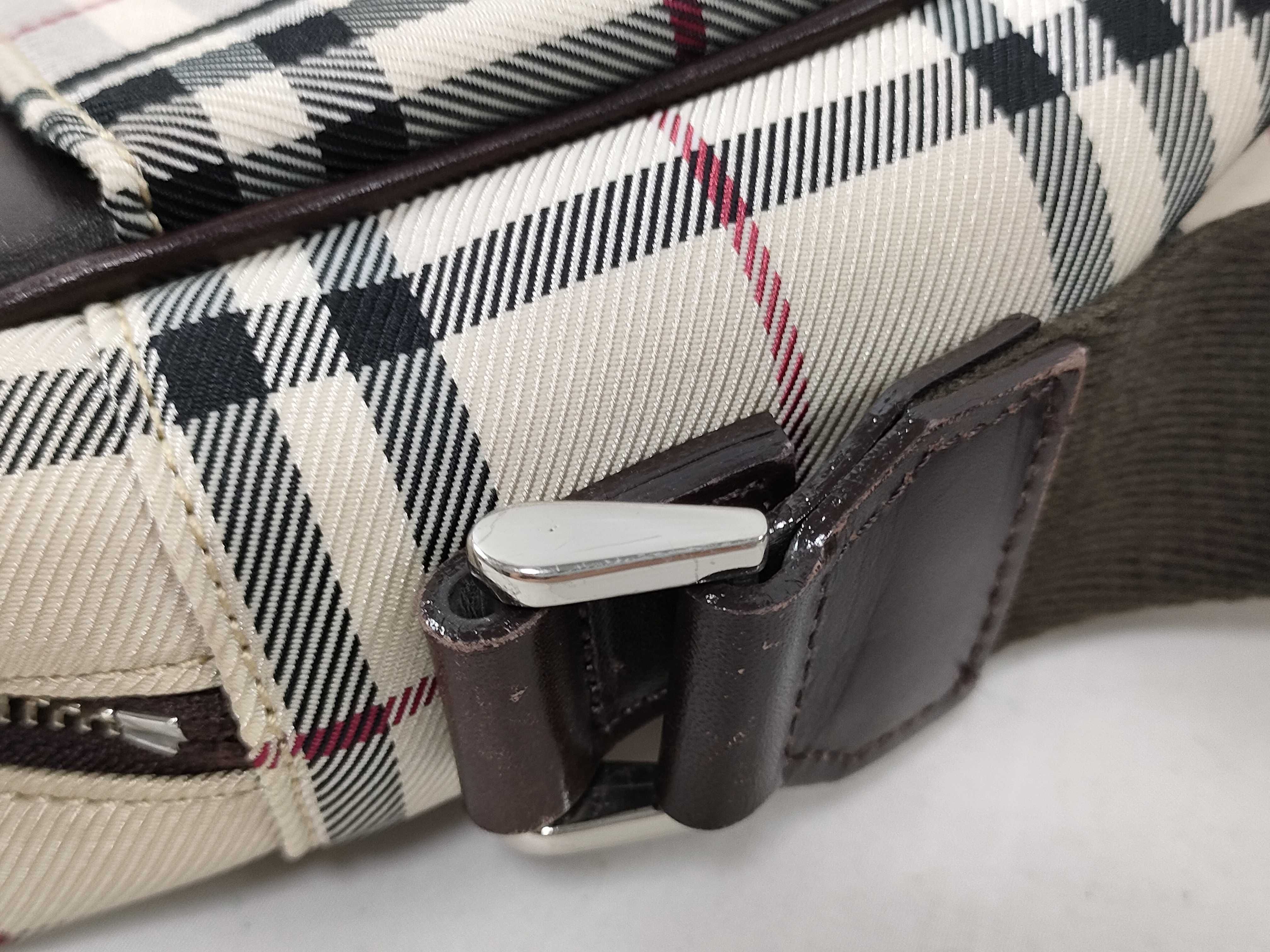 Nova Check Canvas Leather Handbag Shoulder Bag — view 10