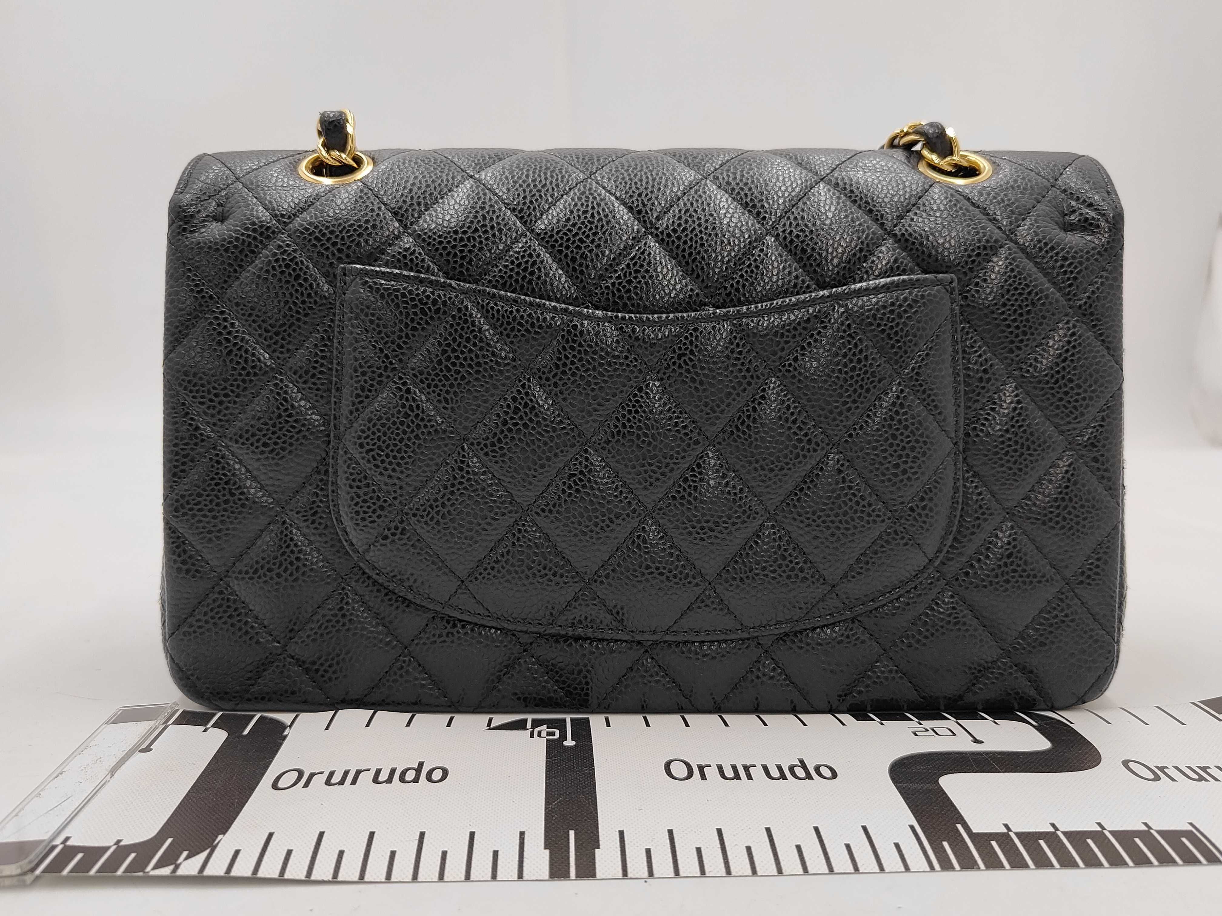 Caviar Skin Double Flap Shoulder Bag — view 2