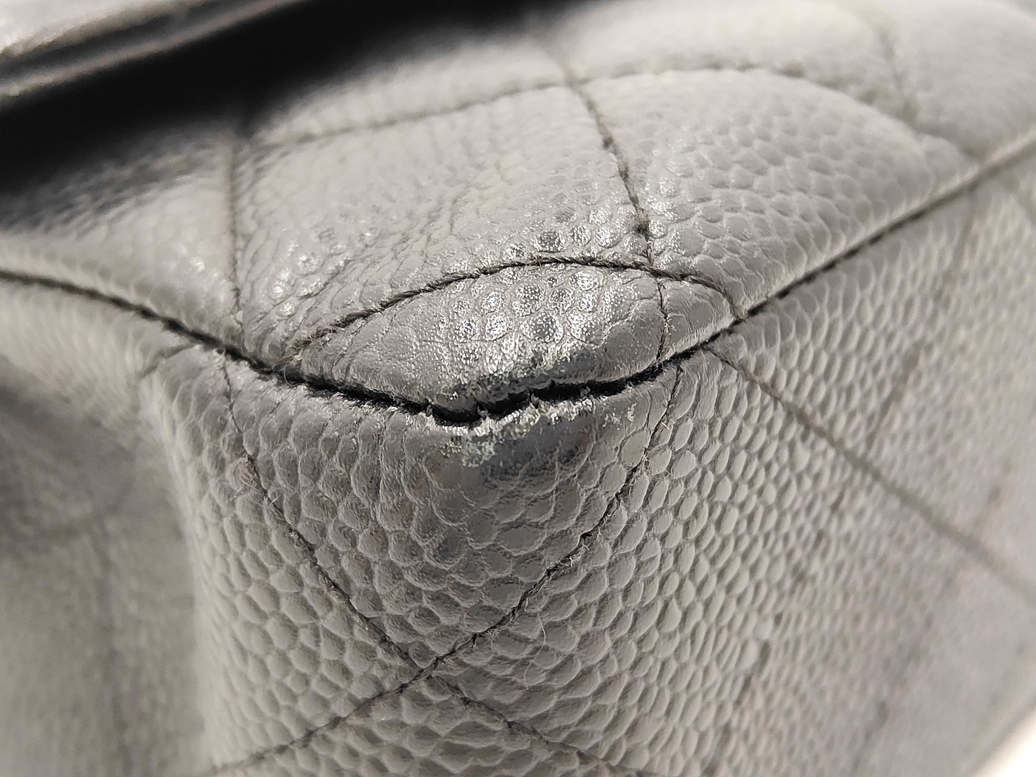 Caviar Skin Double Flap Shoulder Bag — view 4