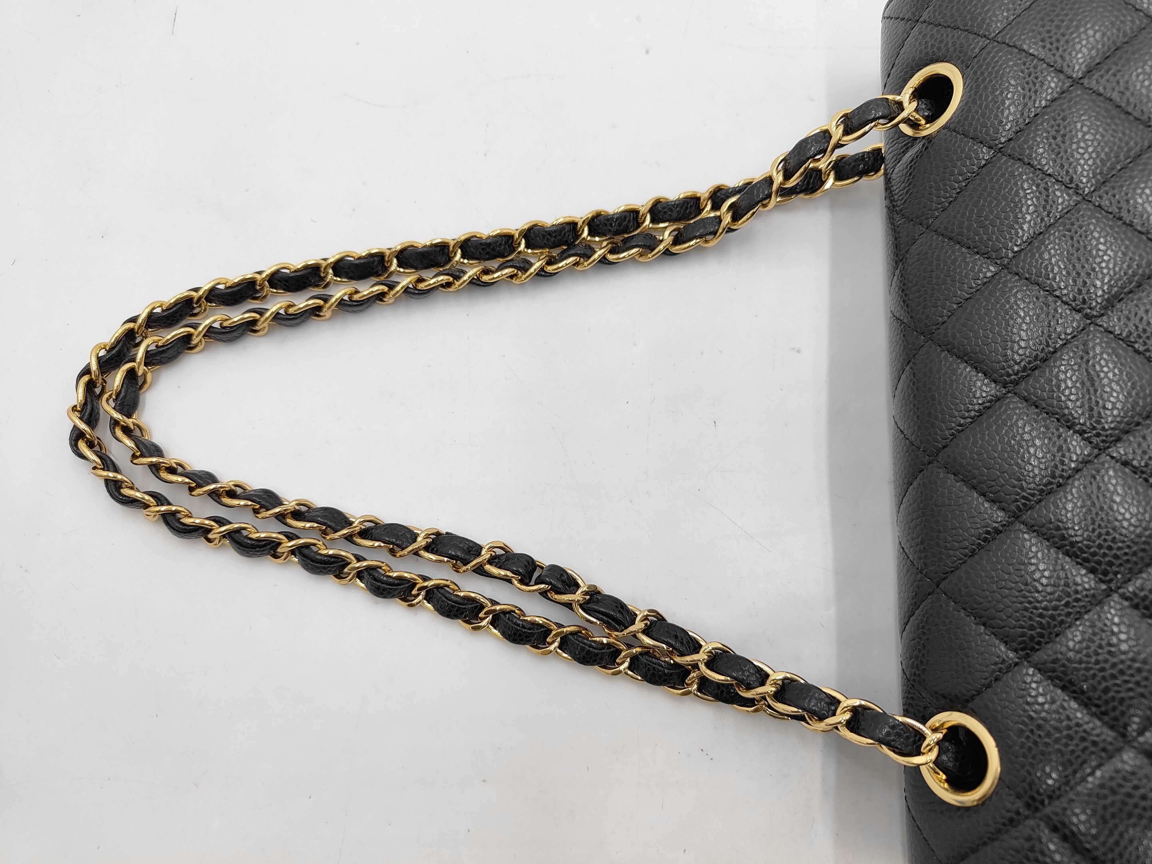Caviar Skin Double Flap Shoulder Bag — view 5