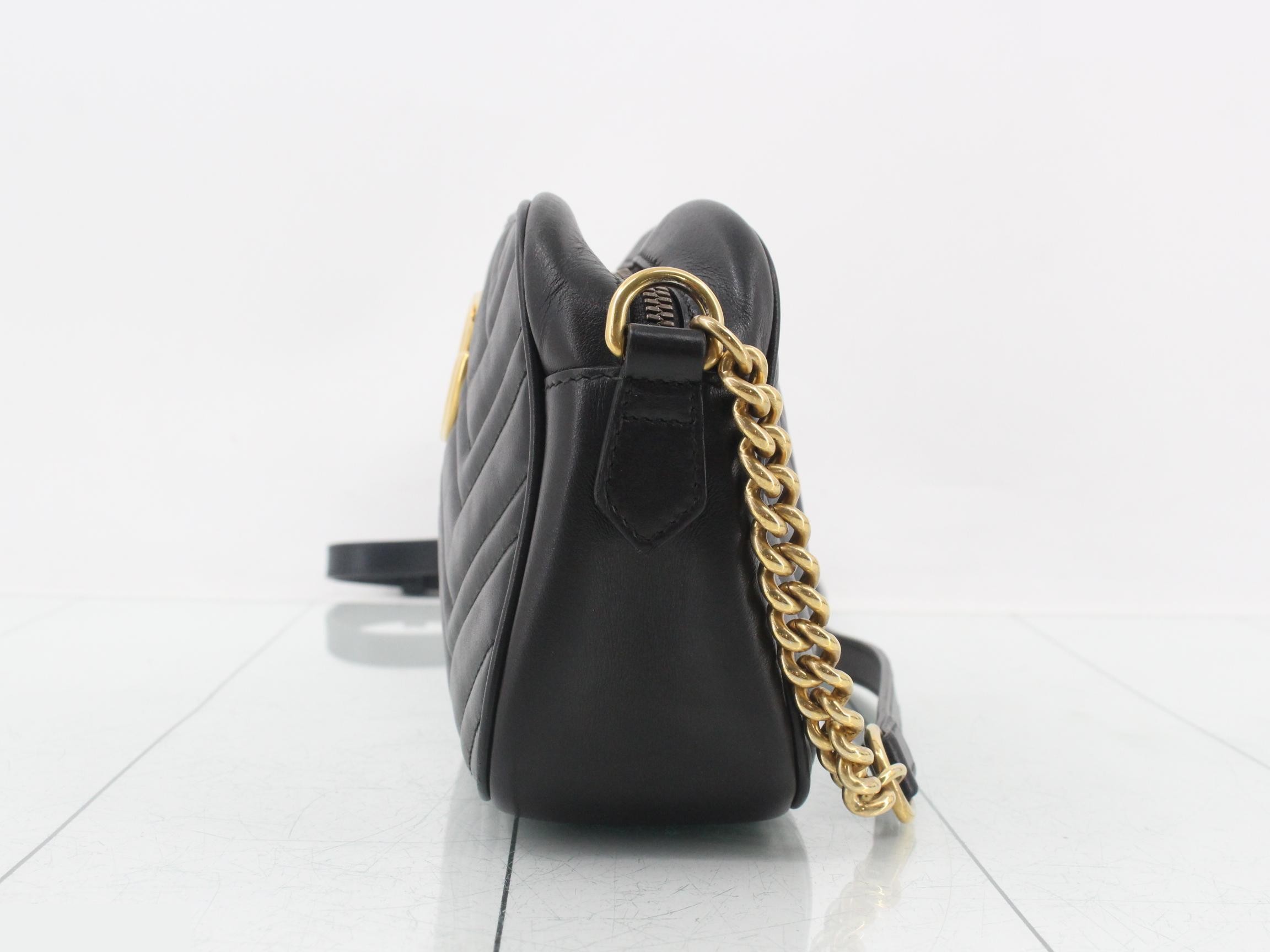 GG Marmont Leather Chain Bag — view 3