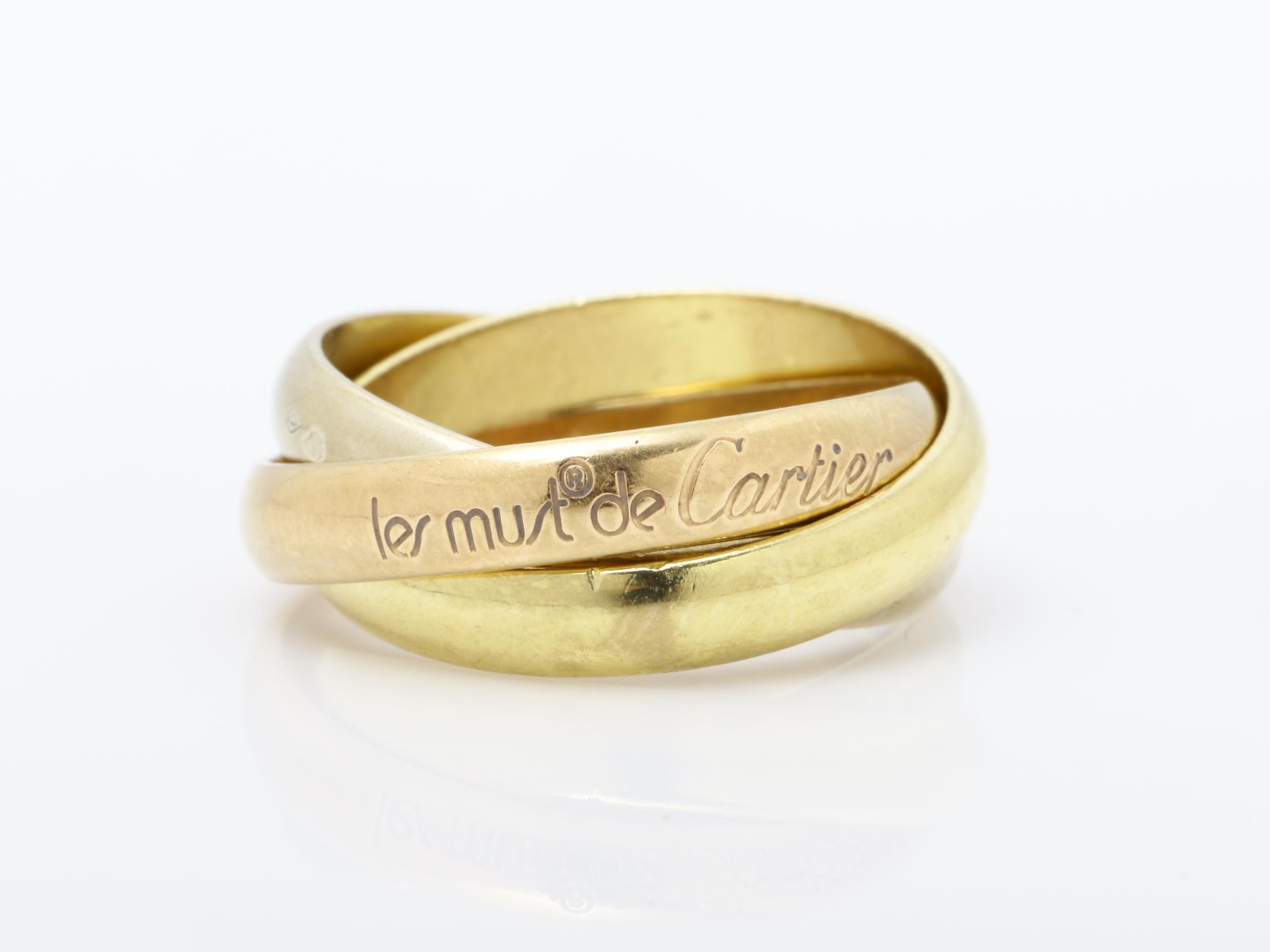 Trinity (precious metal) ring, 750, 8.0g, size #52