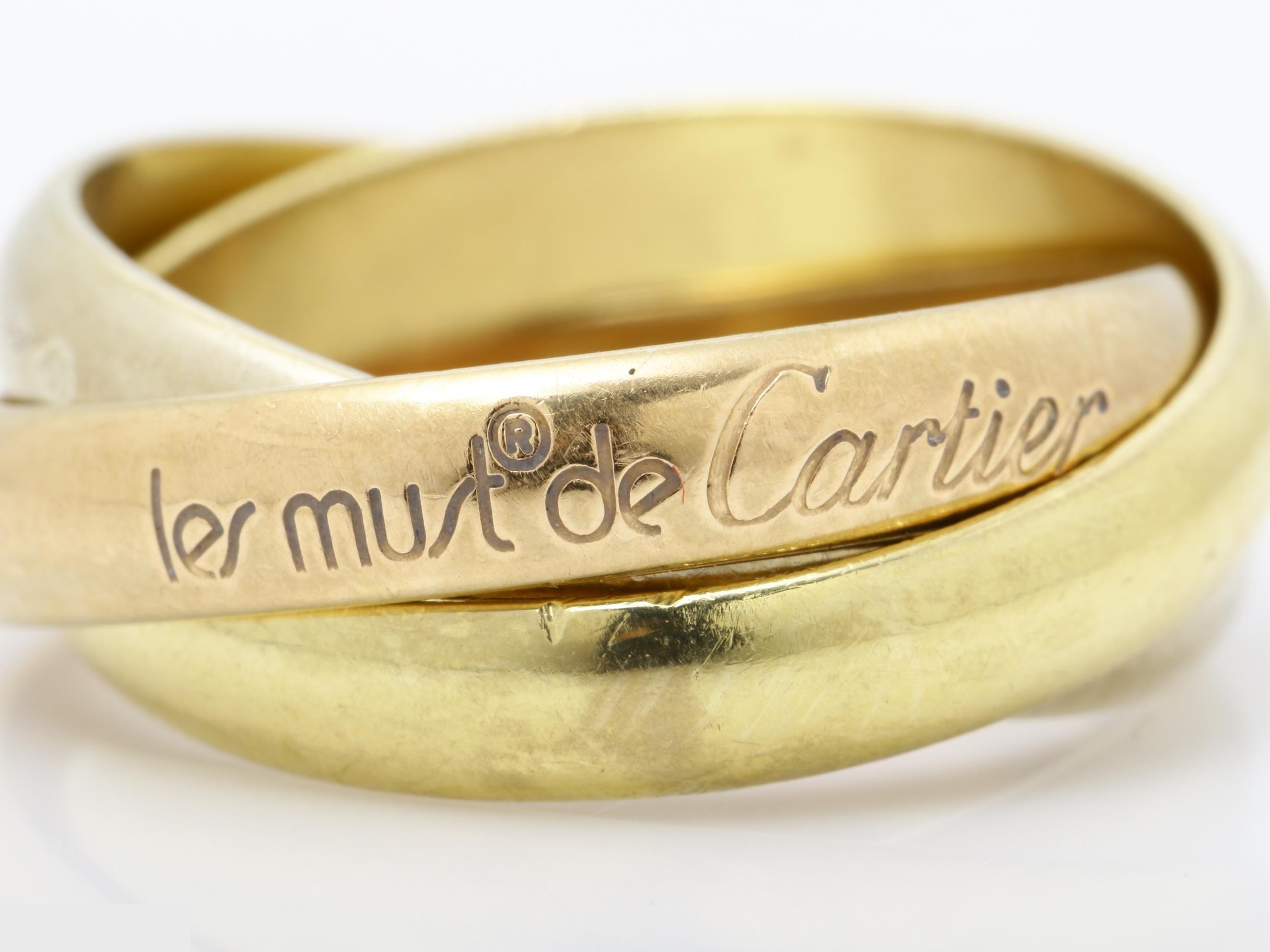 Trinity (precious metal) ring, 750, 8.0g, size #52 — view 2