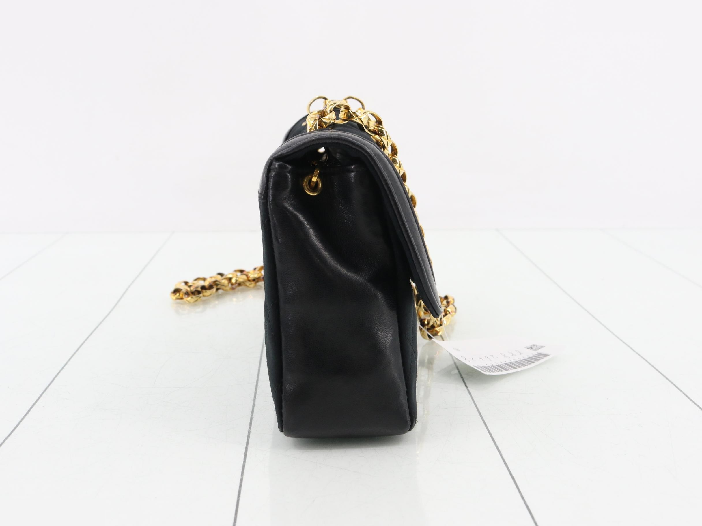 Satin Matelassé Chain Shoulder Bag — view 4
