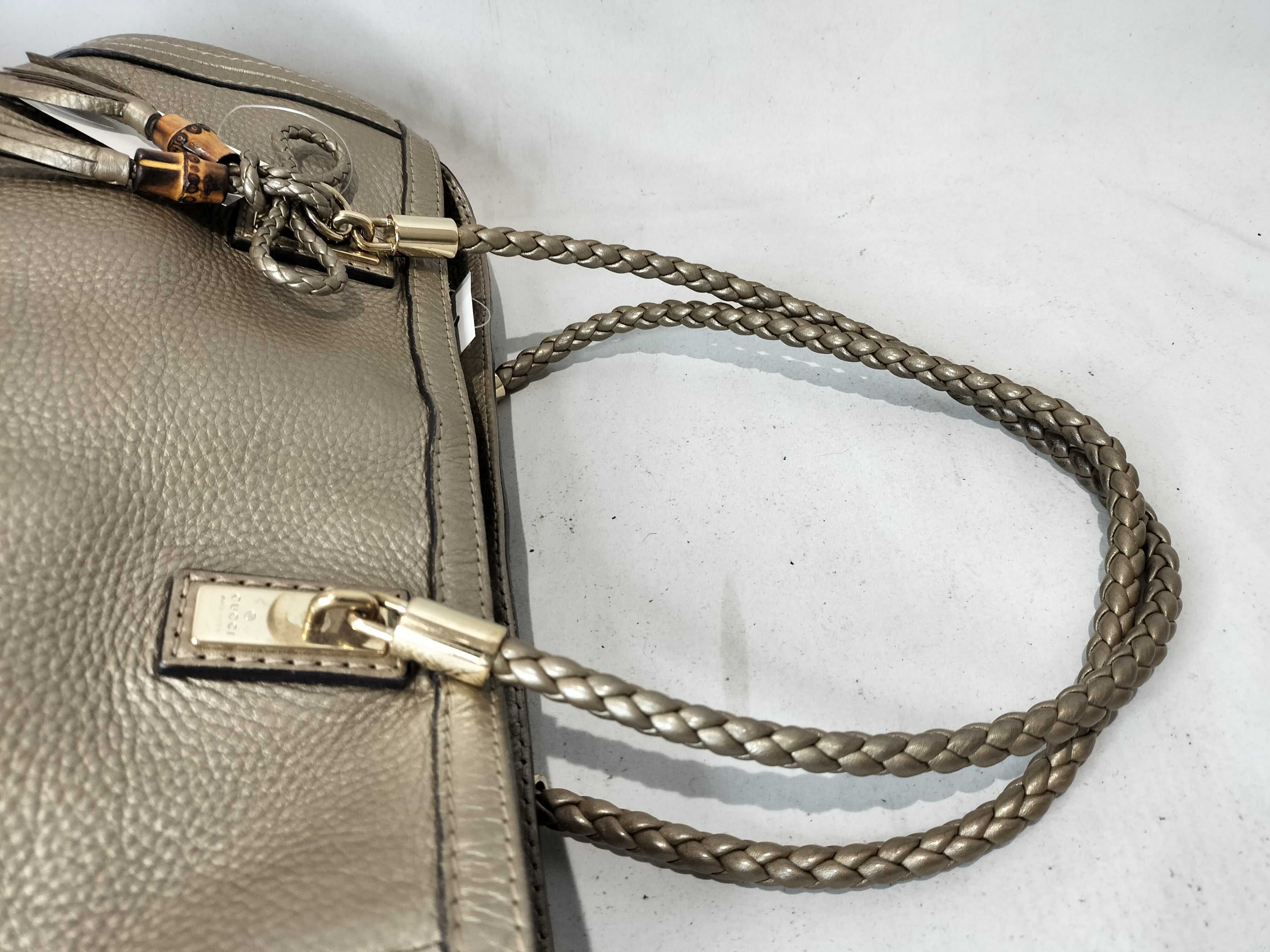 Bamboo Gold Tote Bag Handbag — view 3