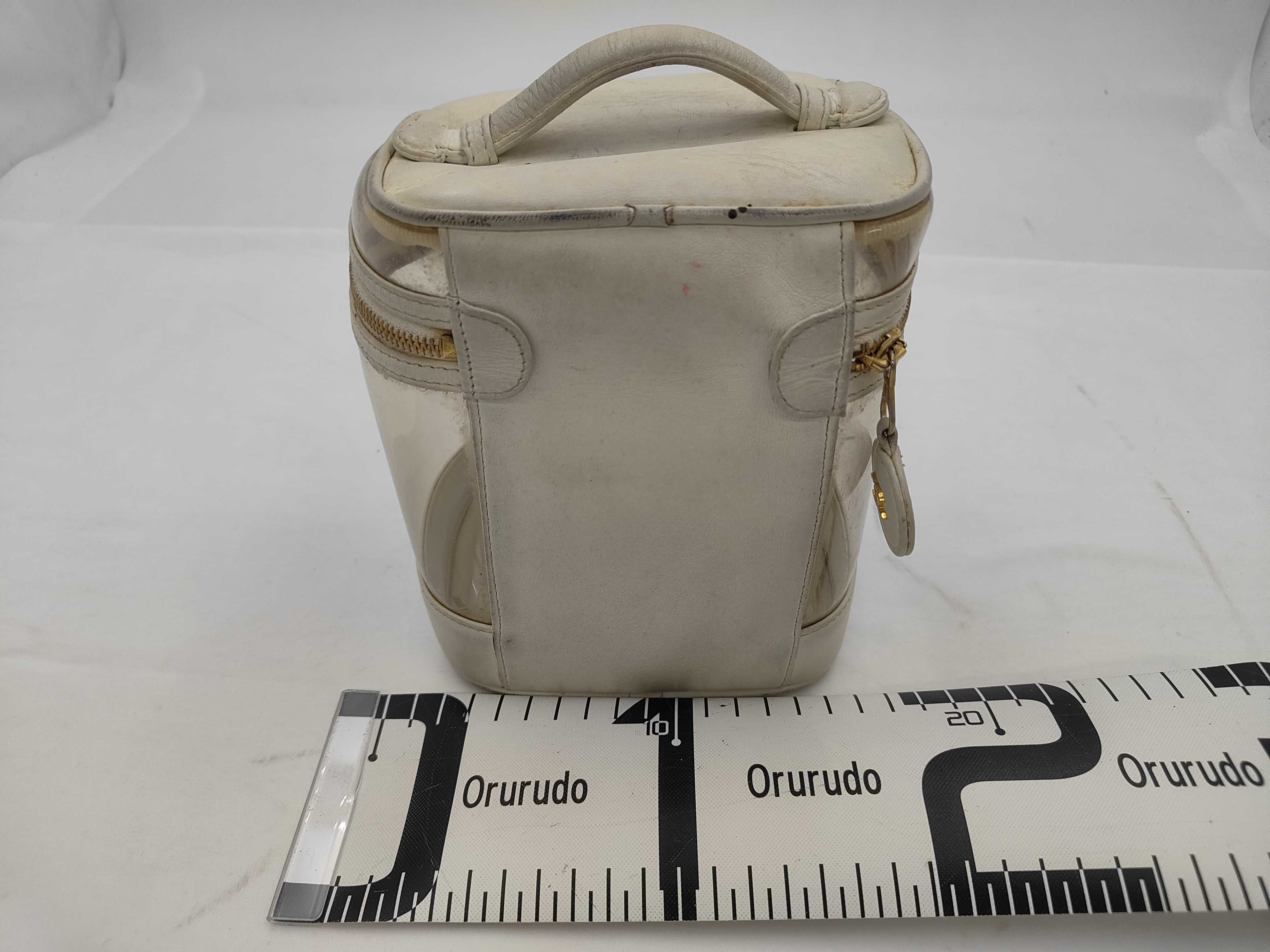 Vanity bag Leather x Vinyl White x Clear GD metal fittings 3451559 Vanity bag — view 3