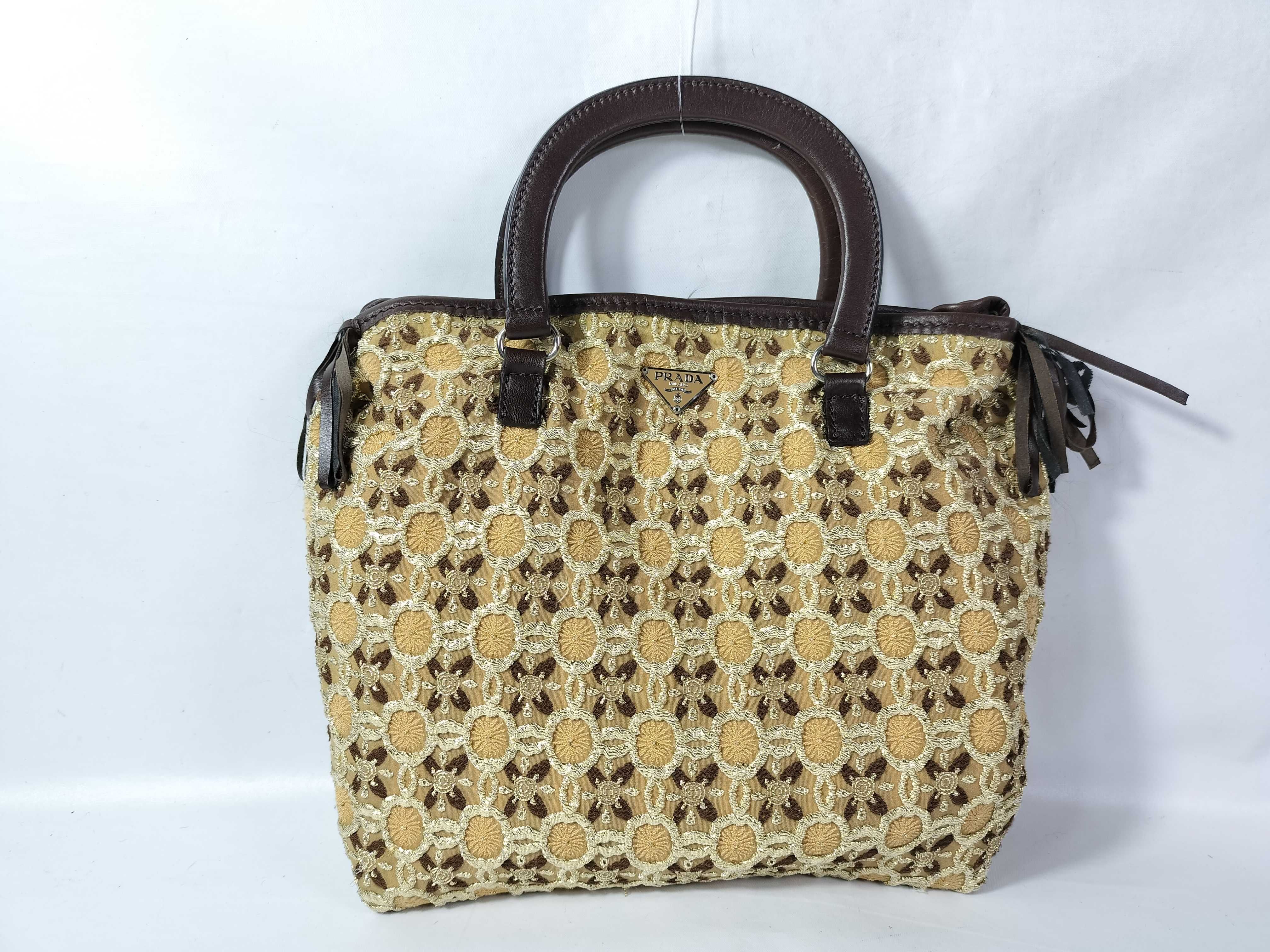 Jacquard Tote Handbag